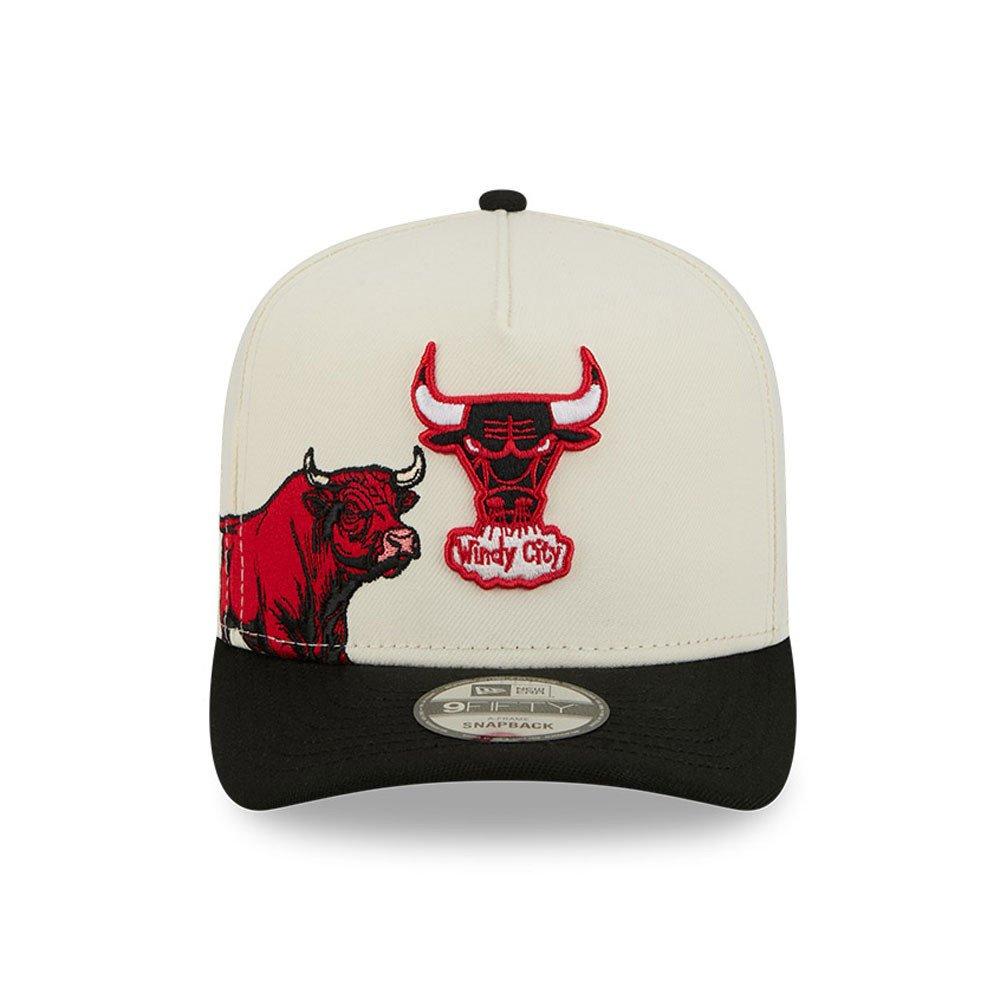New Era Chicago Bulls 9FIFTY A-Frame Hardwood Classic Snapback Hat-Cream/Black