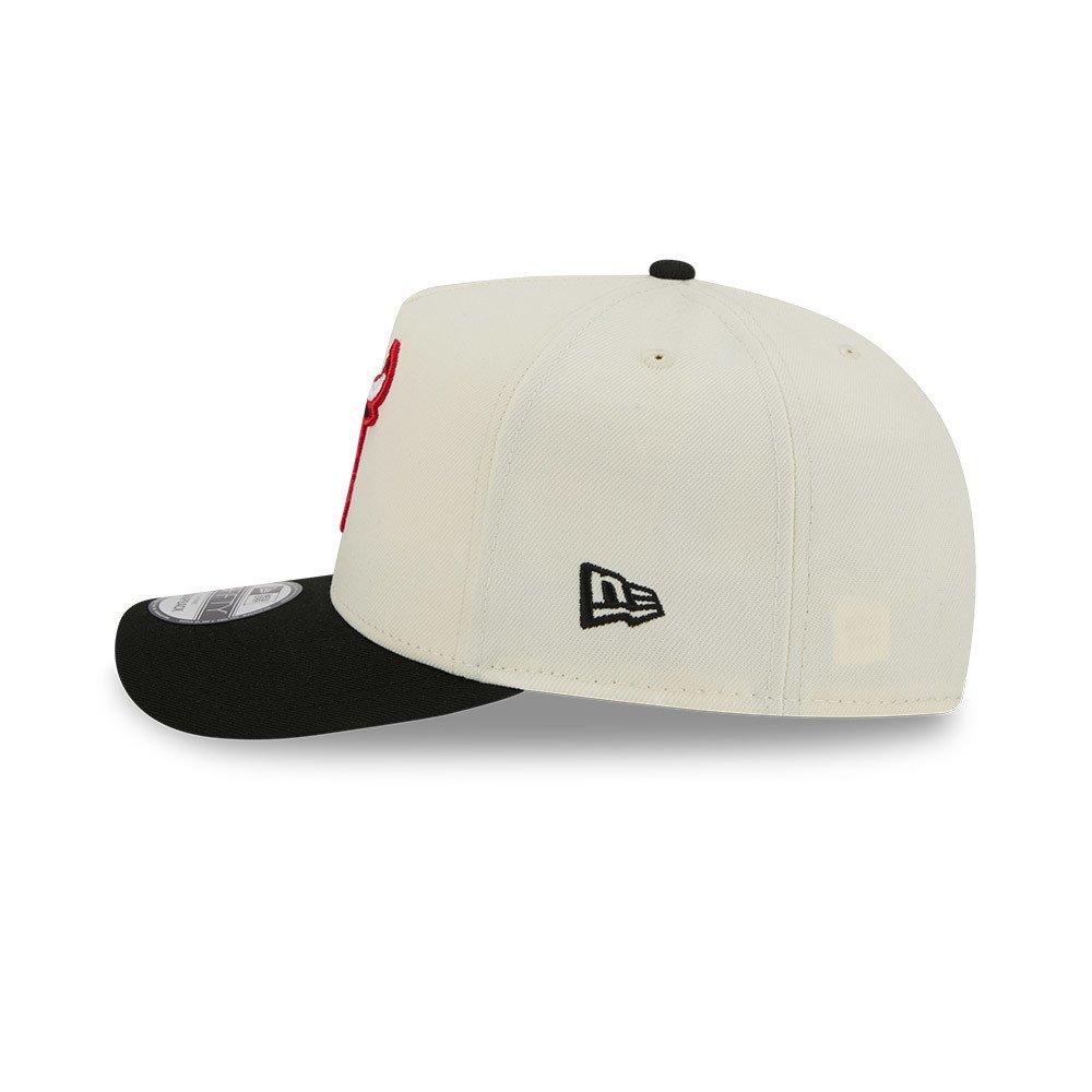 New Era Chicago Bulls 9FIFTY A-Frame Hardwood Classic Snapback Hat - Cream/Black - CREAM Thumbnail View 5
