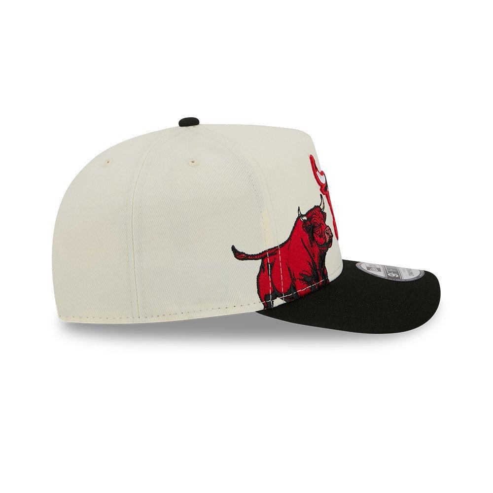 New Era Chicago Bulls 9FIFTY A-Frame Hardwood Classic Snapback Hat - Cream/Black - CREAM Thumbnail View 6