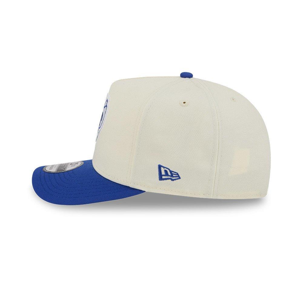 New Era Dallas Mavericks 9FIFTY A-Frame Hardwood Classic Snapback Hat - Cream/Royal - CREAM Thumbnail View 5