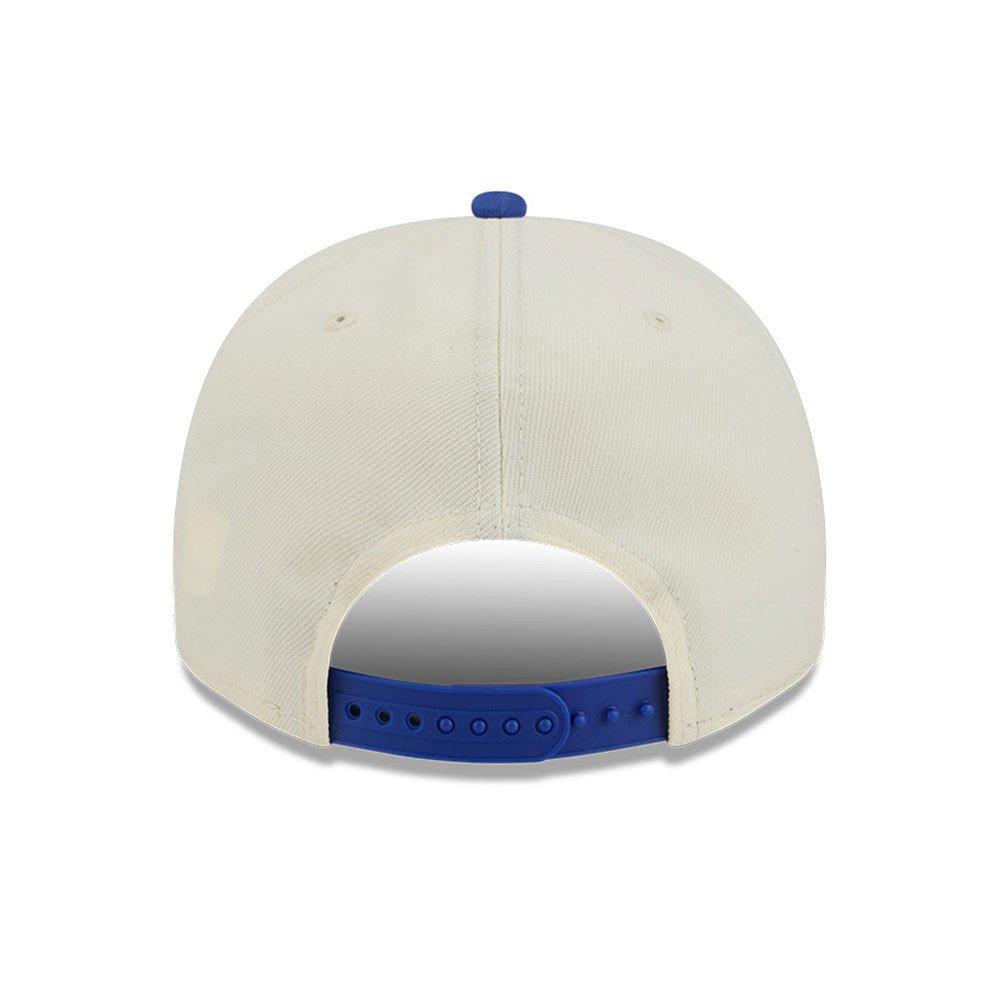 New Era Dallas Mavericks 9FIFTY A-Frame Hardwood Classic Snapback Hat - Cream/Royal - CREAM Thumbnail View 4