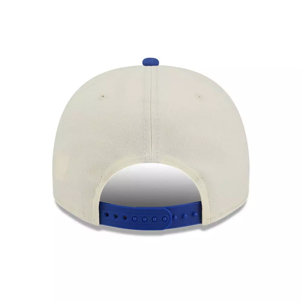 New Era Dallas Mavericks 9FIFTY A-Frame Hardwood Classic Snapback Hat - Cream/Royal - CREAM