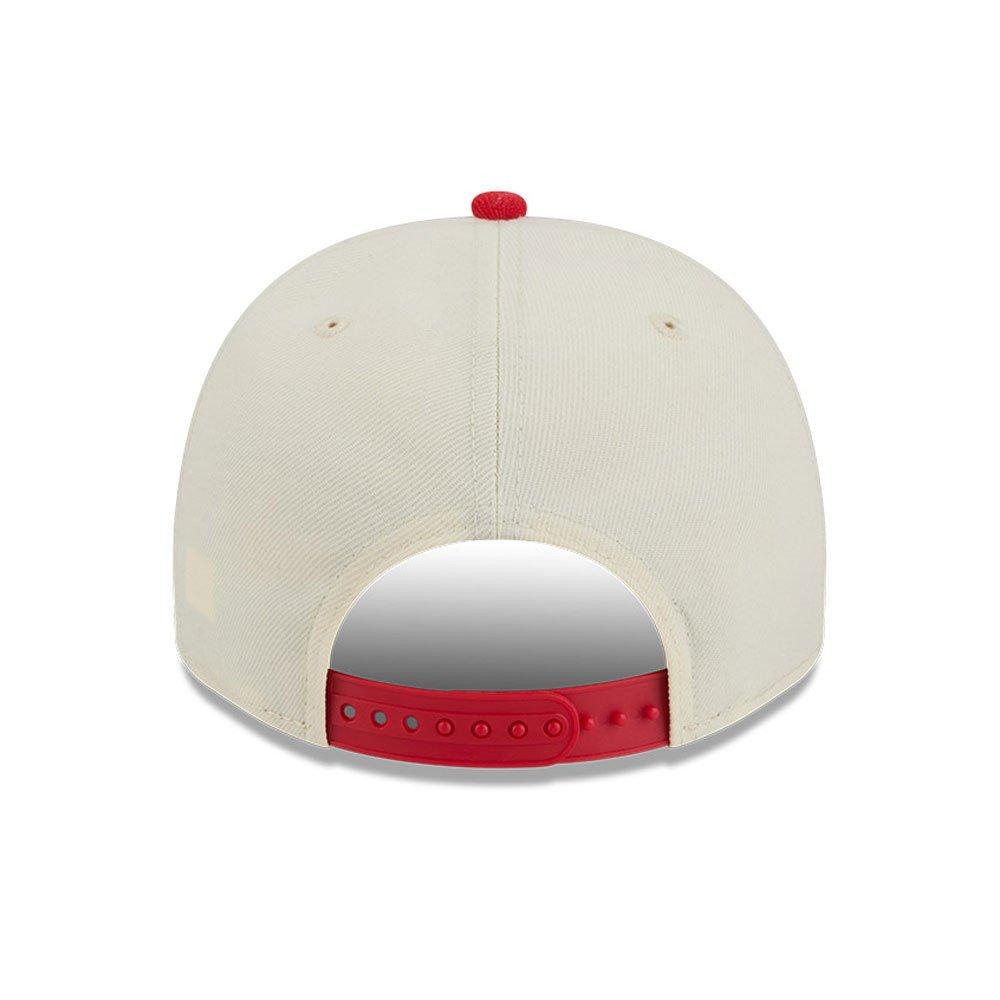 New Era Houston Rockets 9FIFTY A-Frame Hardwood Classic Snapback Hat - Cream/Red - CREAM Thumbnail View 3