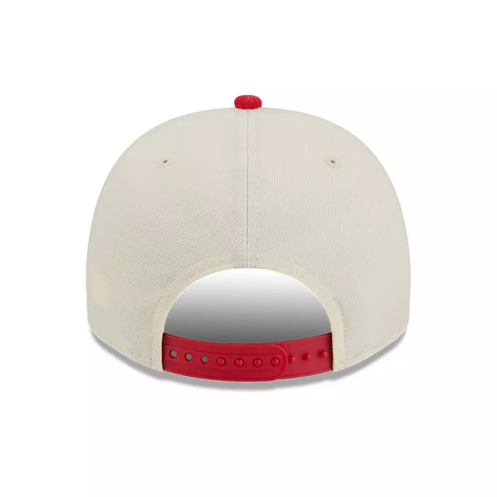 New Era Houston Rockets 9FIFTY A-Frame Hardwood Classic Snapback Hat - Cream/Red - CREAM