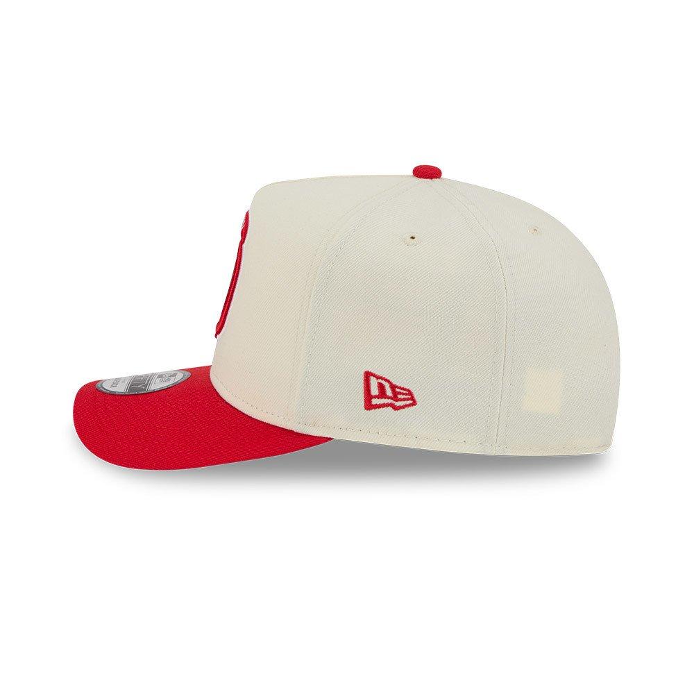 New Era Houston Rockets 9FIFTY A-Frame Hardwood Classic Snapback Hat - Cream/Red - CREAM Thumbnail View 4