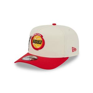 New Era Houston Rockets 9FIFTY A-Frame Hardwood Classic Snapback Hat-Cream/Red