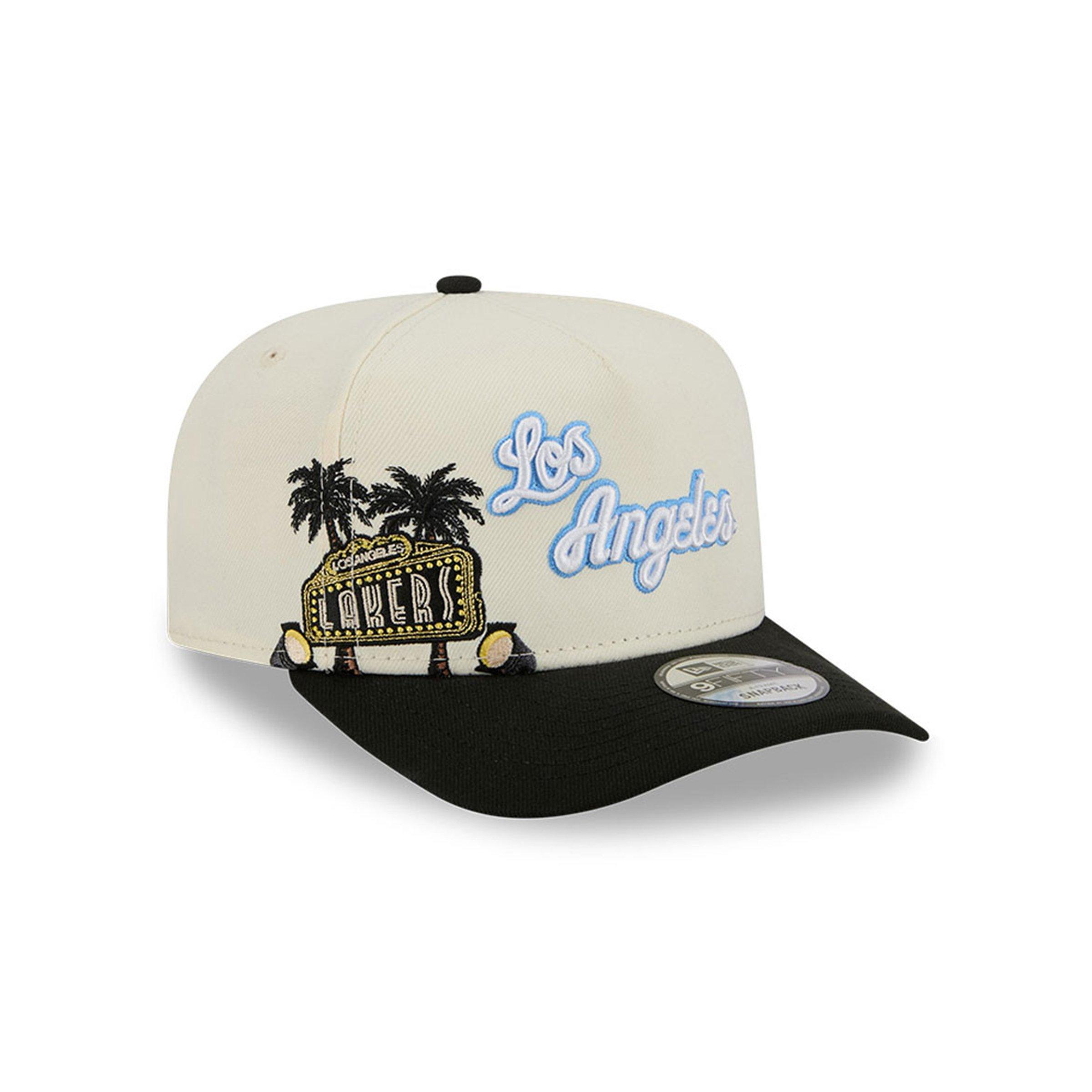New Era Los Angeles Lakers 9FIFTY A-Frame Hardwood Classic Snapback Hat-Cream/Black
