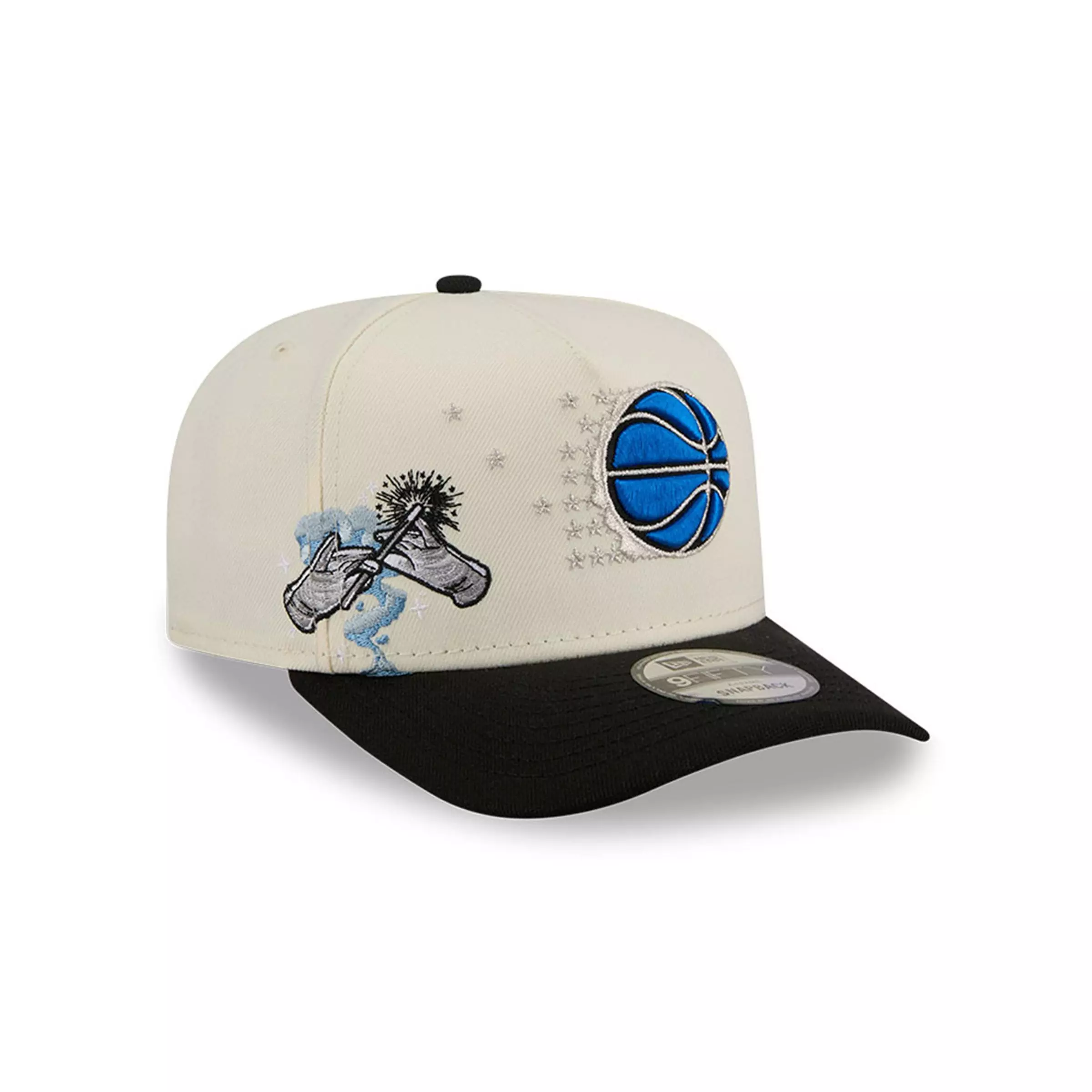 New Era Orlando Magic 9FIFTY A-Frame Hardwood Classic Snapback Hat - Cream/Black - CREAM