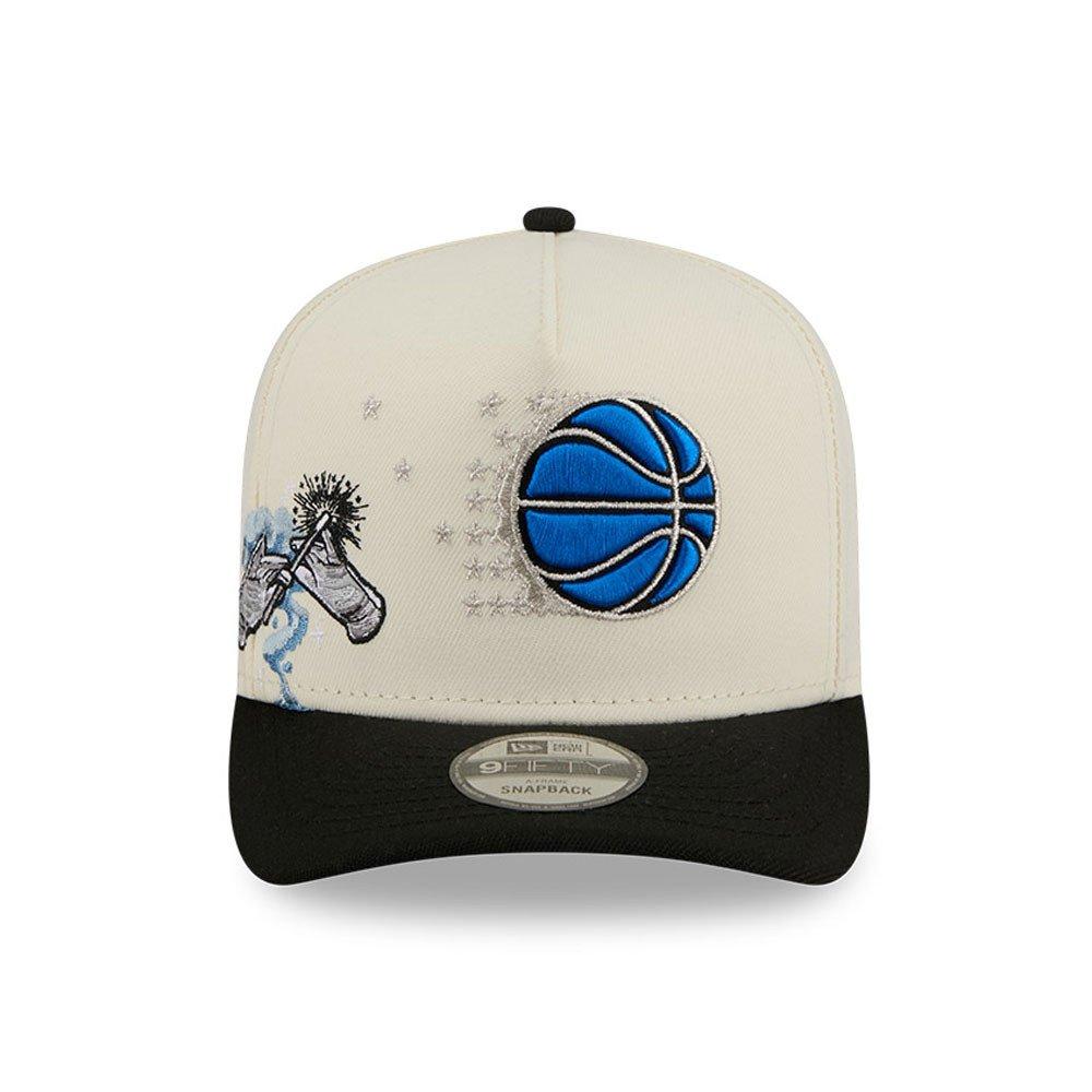 New Era Orlando Magic 9FIFTY A-Frame Hardwood Classic Snapback Hat - Cream/Black - CREAM Thumbnail View 3