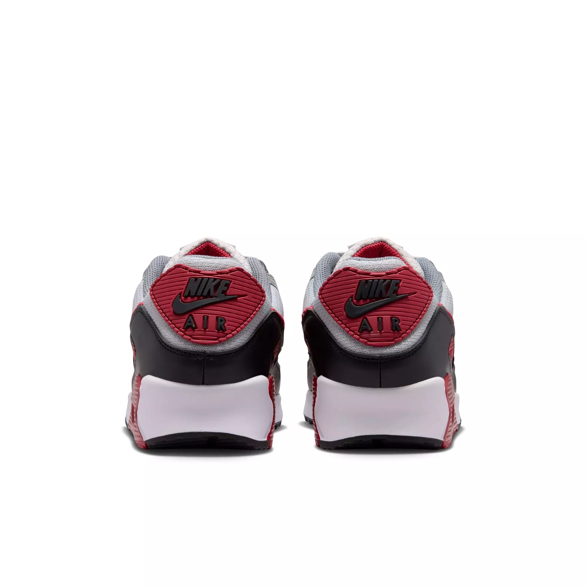 Nike Air Max 90 "Grey Fog/Tough Red/Smoke Grey/Black" Men's Shoe - GREY/RED/BLACK