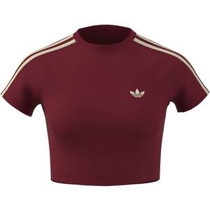 adidas Women's Red & Warm Vanilla Baby Tee