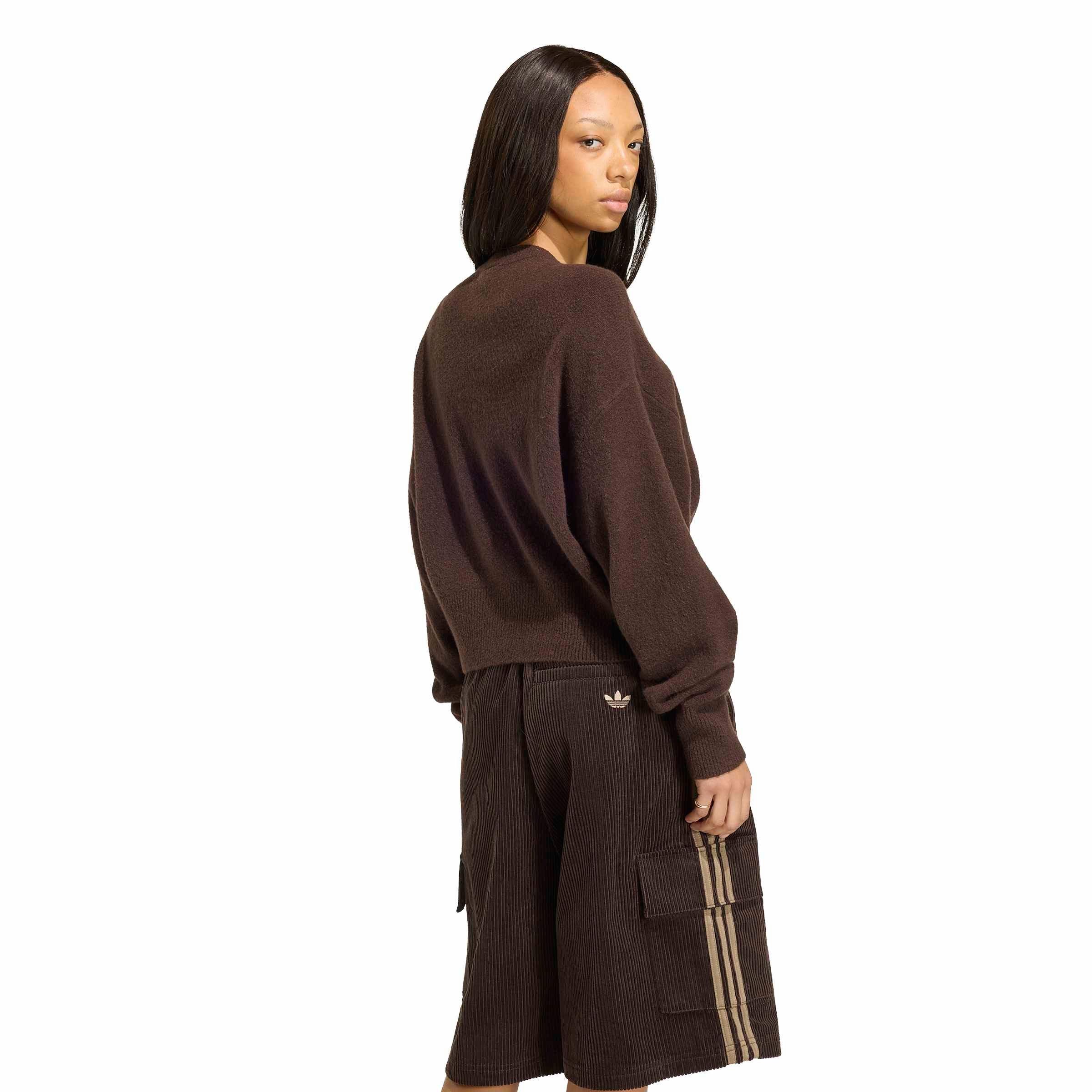 adidas Originals Women's Essentials Knit Cardigan - DK BROWN