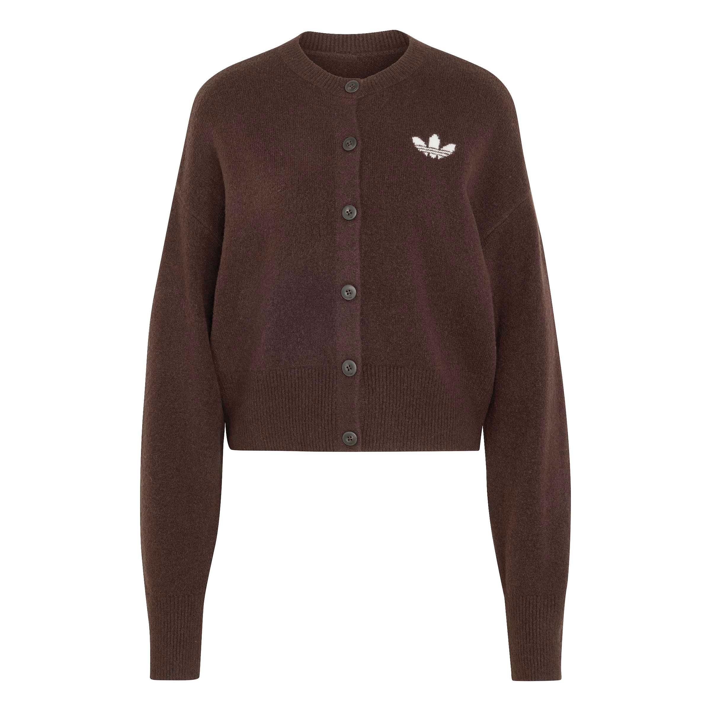 adidas Originals Women's Essentials Knit Cardigan - DK BROWN