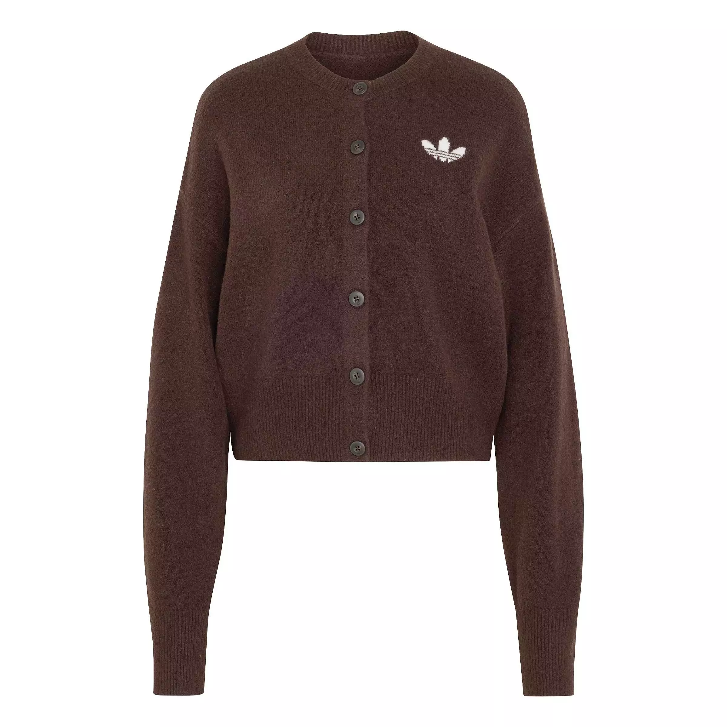 adidas Originals Women's Essentials Knit Cardigan - DK BROWN