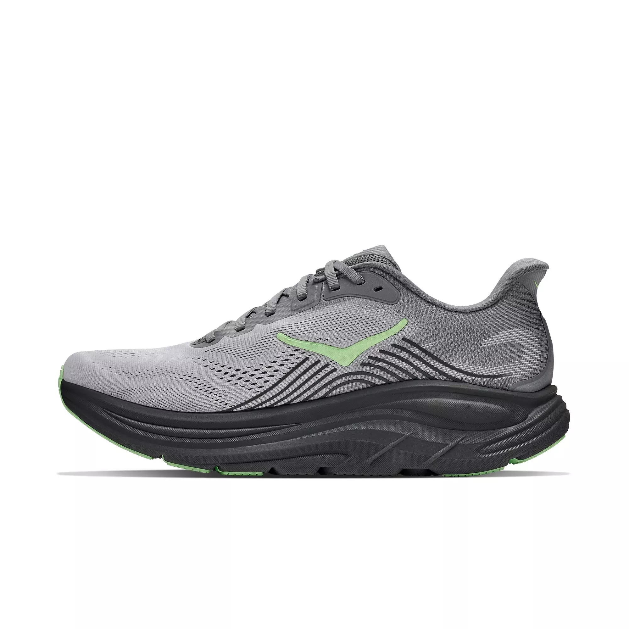 Hoka Clifton 11 "Grey/Black/Green" Men's Running Shoe - GREY/BLACK/GREEN