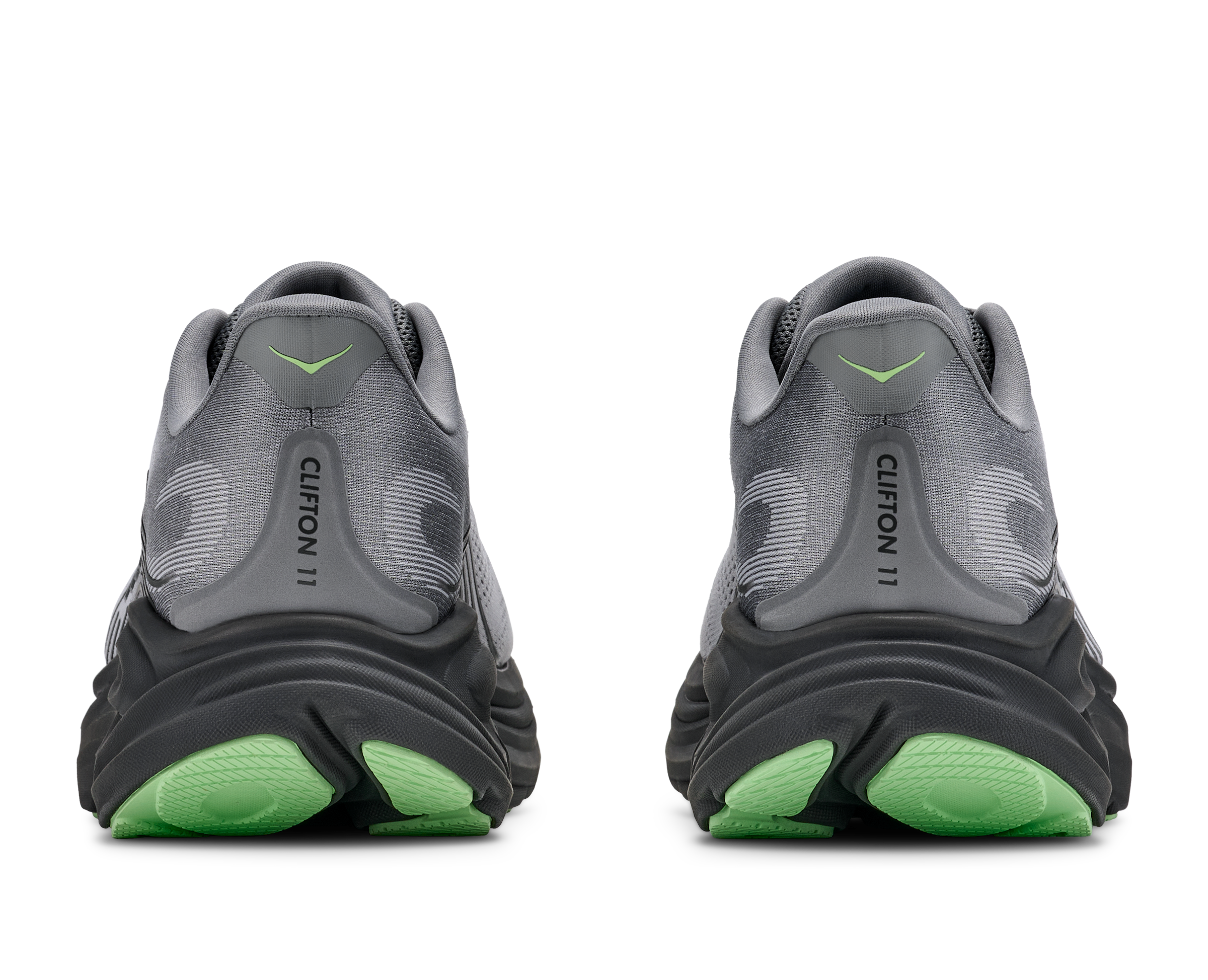 Hoka Clifton 11 "Grey/Black/Green" Men's Running Shoe - GREY/BLACK/GREEN