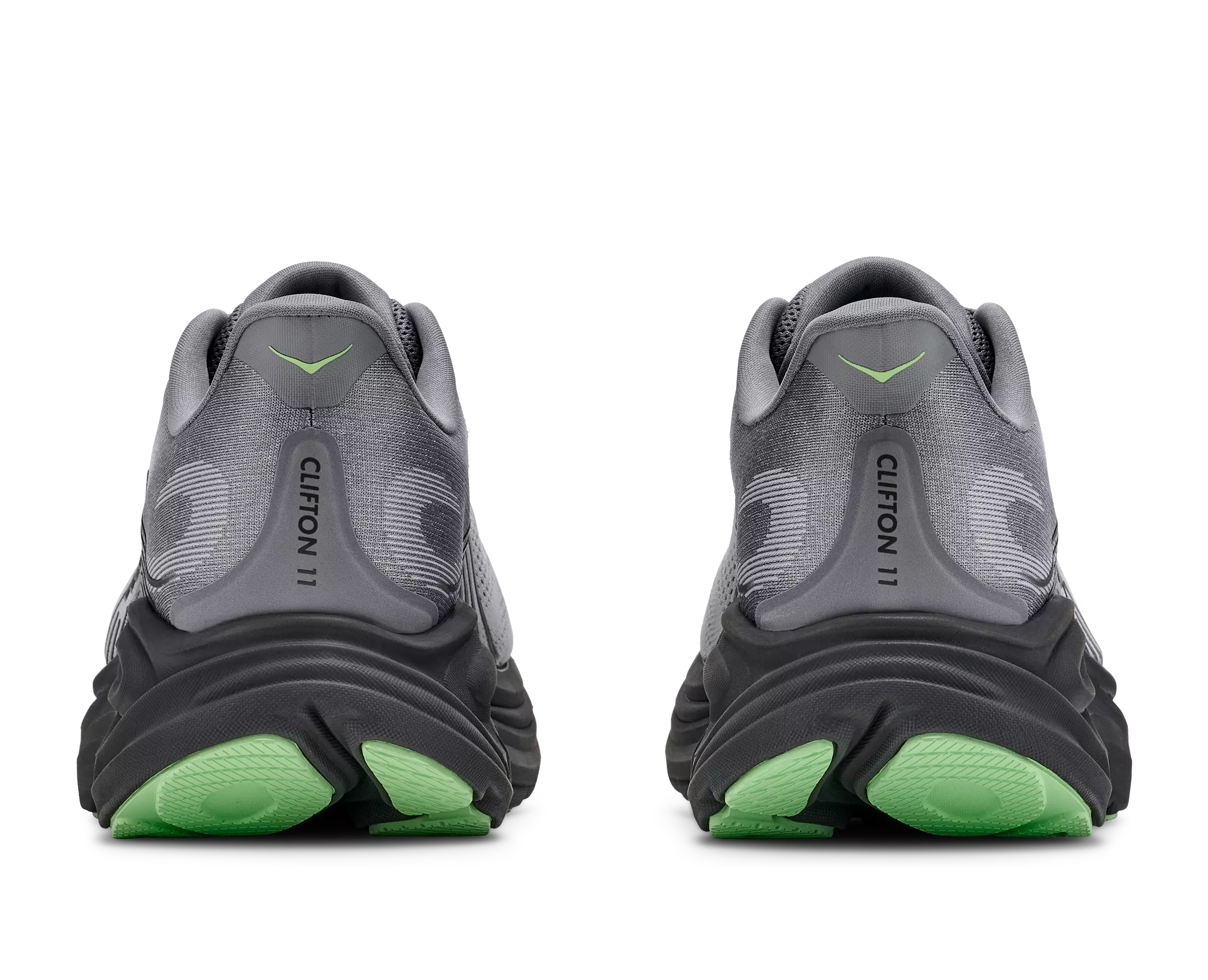 Hoka Clifton 11 "Grey/Black/Green" Men's Running Shoe - GREY/BLACK/GREEN