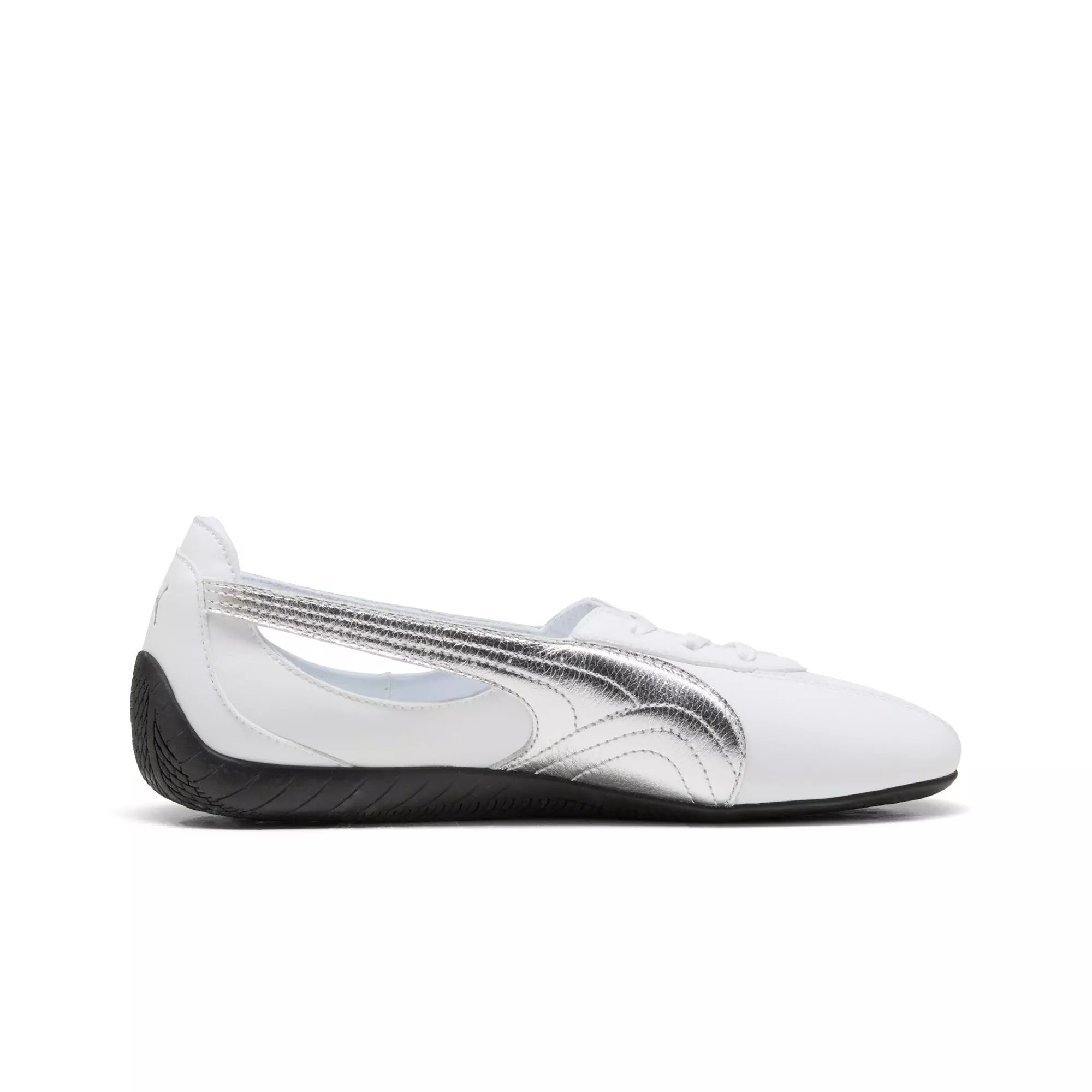 PUMA Speedcat Ballet "White/Metallic Silver/Black" Women's Shoe - WHITE/SILVER