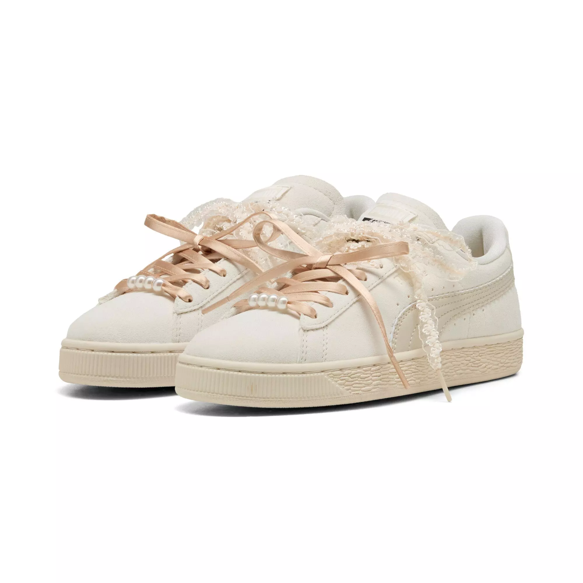 PUMA Suede Bloom "Cream/Tan" Women's Shoe - CREAM