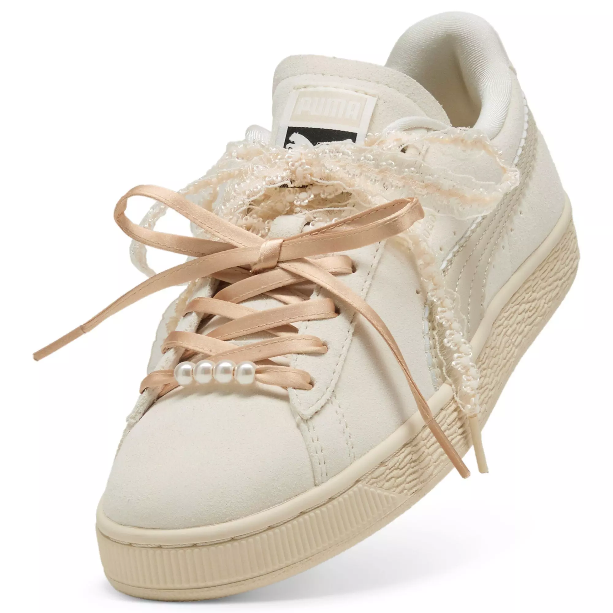 PUMA Suede Bloom "Cream/Tan" Women's Shoe - CREAM