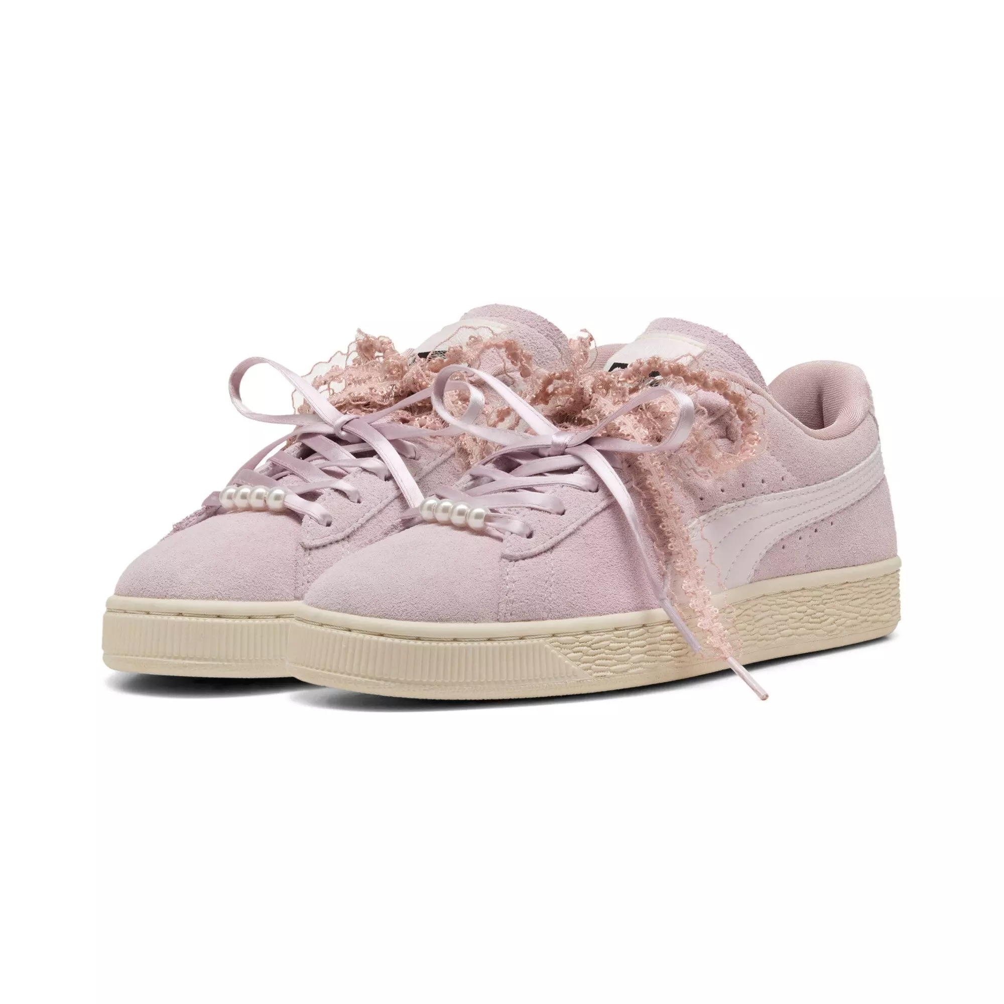 PUMA Suede Bloom "Pink/Tan" Women's Shoe - PINK