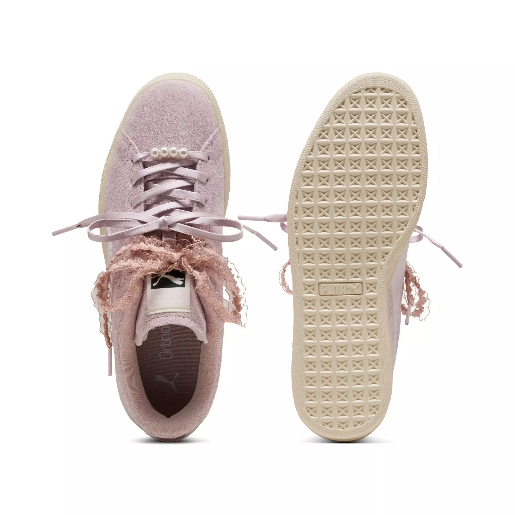 PUMA Suede Bloom "Pink/Tan" Women's Shoe - PINK