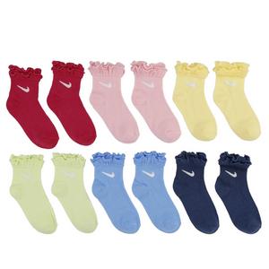 Nike Big Girls' 6-Pack Ruffle Ankle Socks - Multi