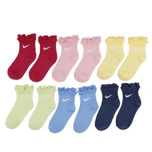 Nike Big Girls' 6-Pack Ruffle Ankle Socks - Multi