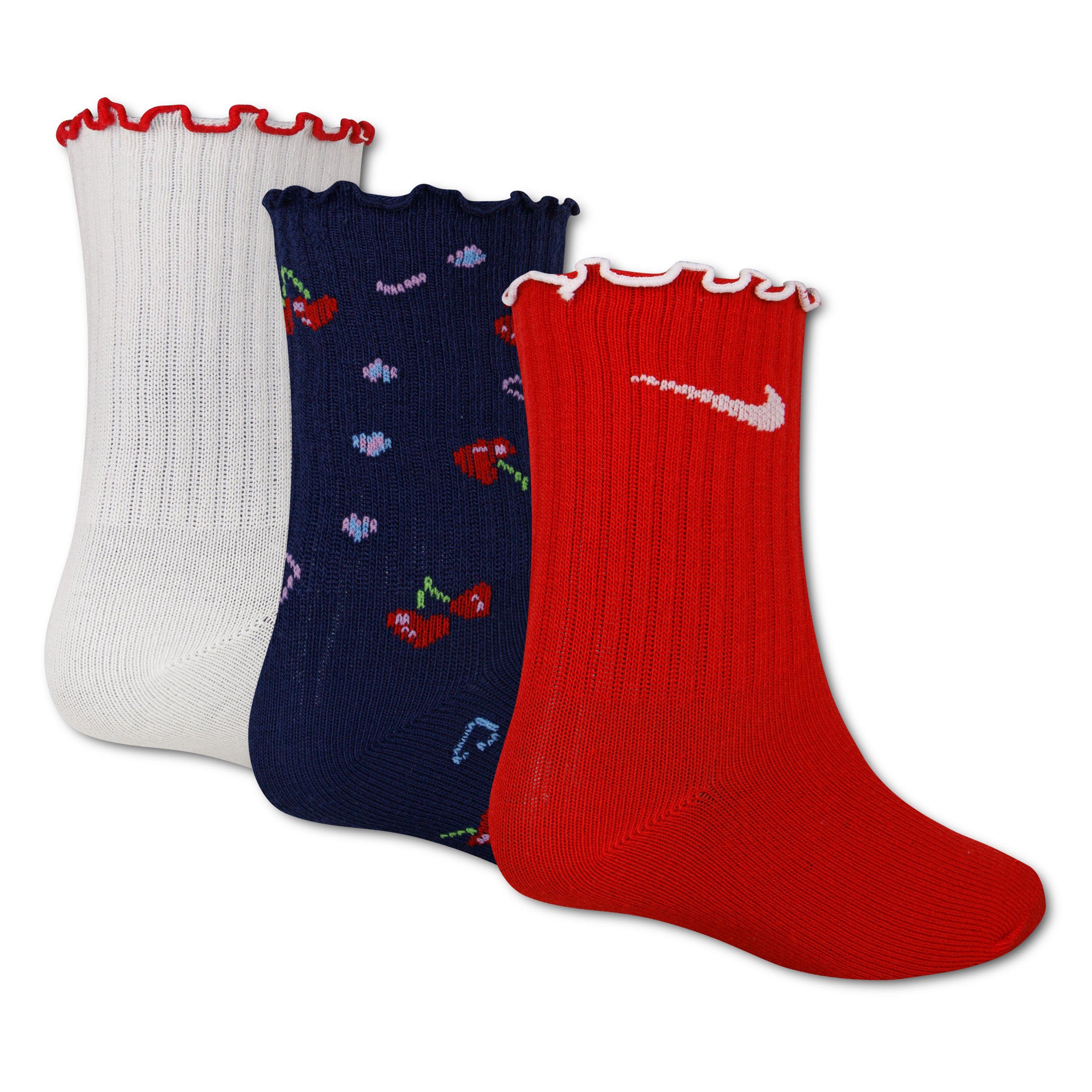 Nike Cherry Lettuce Micro Crew Girls' Socks