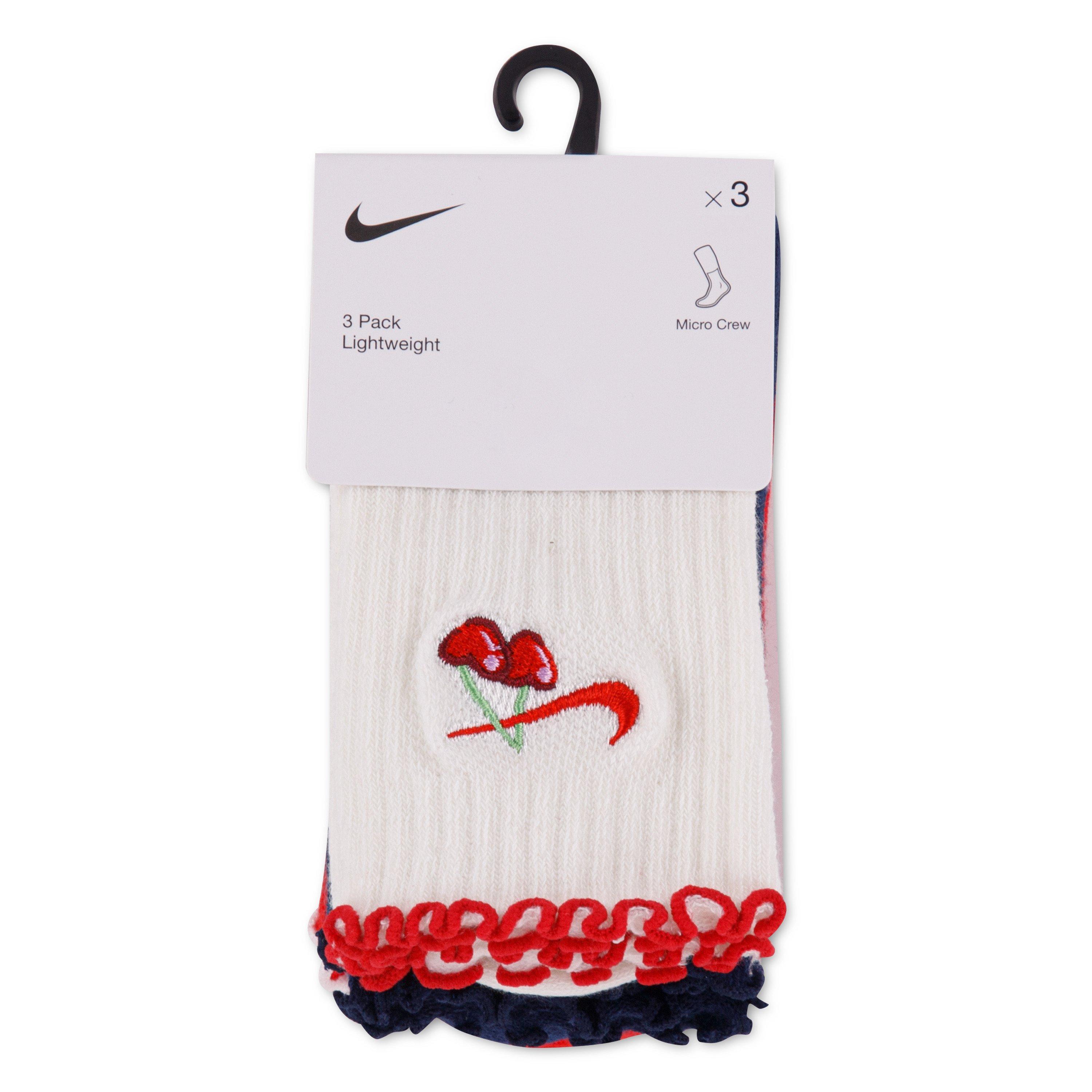 Nike Cherry Lettuce Micro Crew Girls' Socks