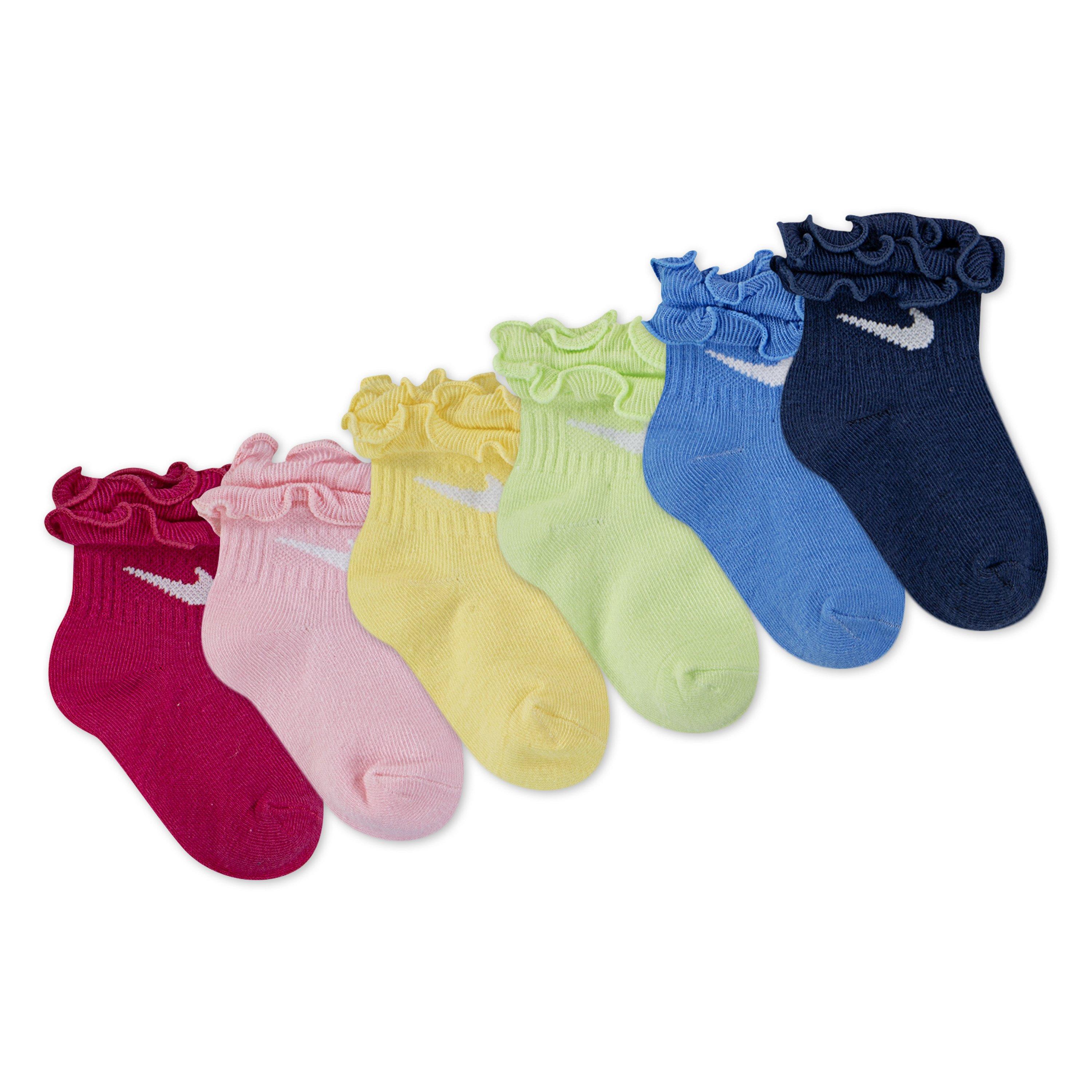 Nike Ruffle 6-Pack Toddler Kids' Socks