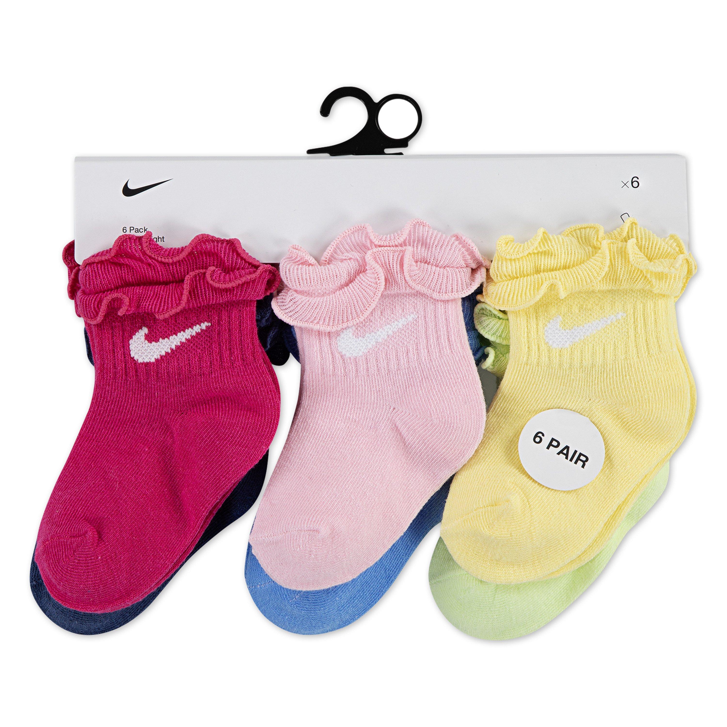 Nike Ruffle 6-Pack Toddler Kids' Socks