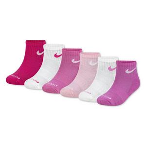 Nike Little Girls' Dri-FIT Performance Basics Quarter Socks (6 Pairs)