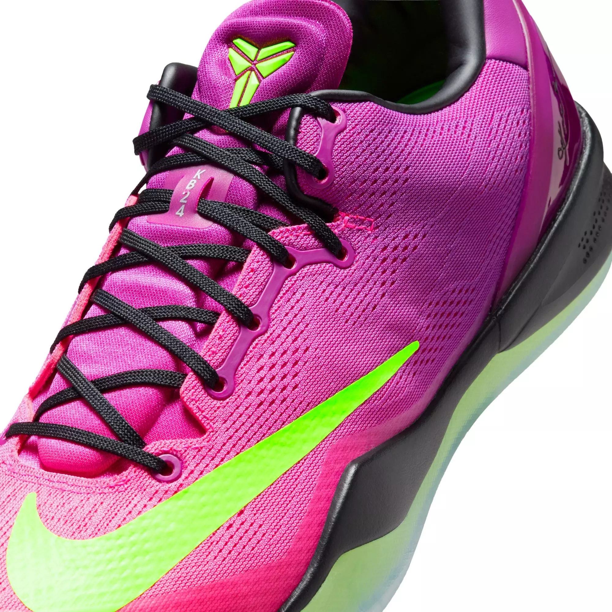 Nike Kobe VII Protro "Mambacurial" Men's Basketball Shoe - RED PLUM/ELECTRIC GREEN/PINK FLASH