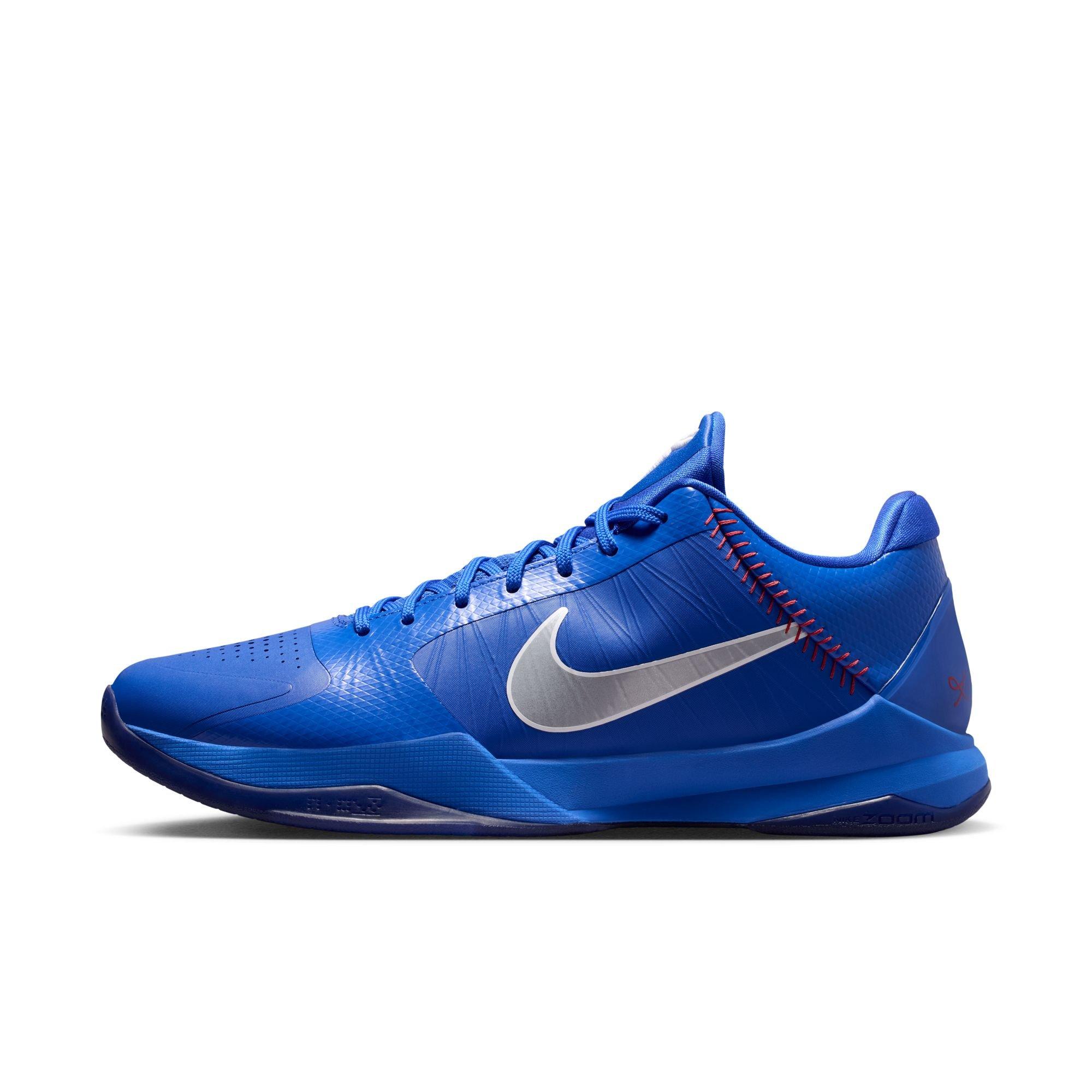 Nike Kobe V "Los Angeles Dodgers" Men's Basketball Shoe - HYPER ROYAL/WOLF GREY/WHITE