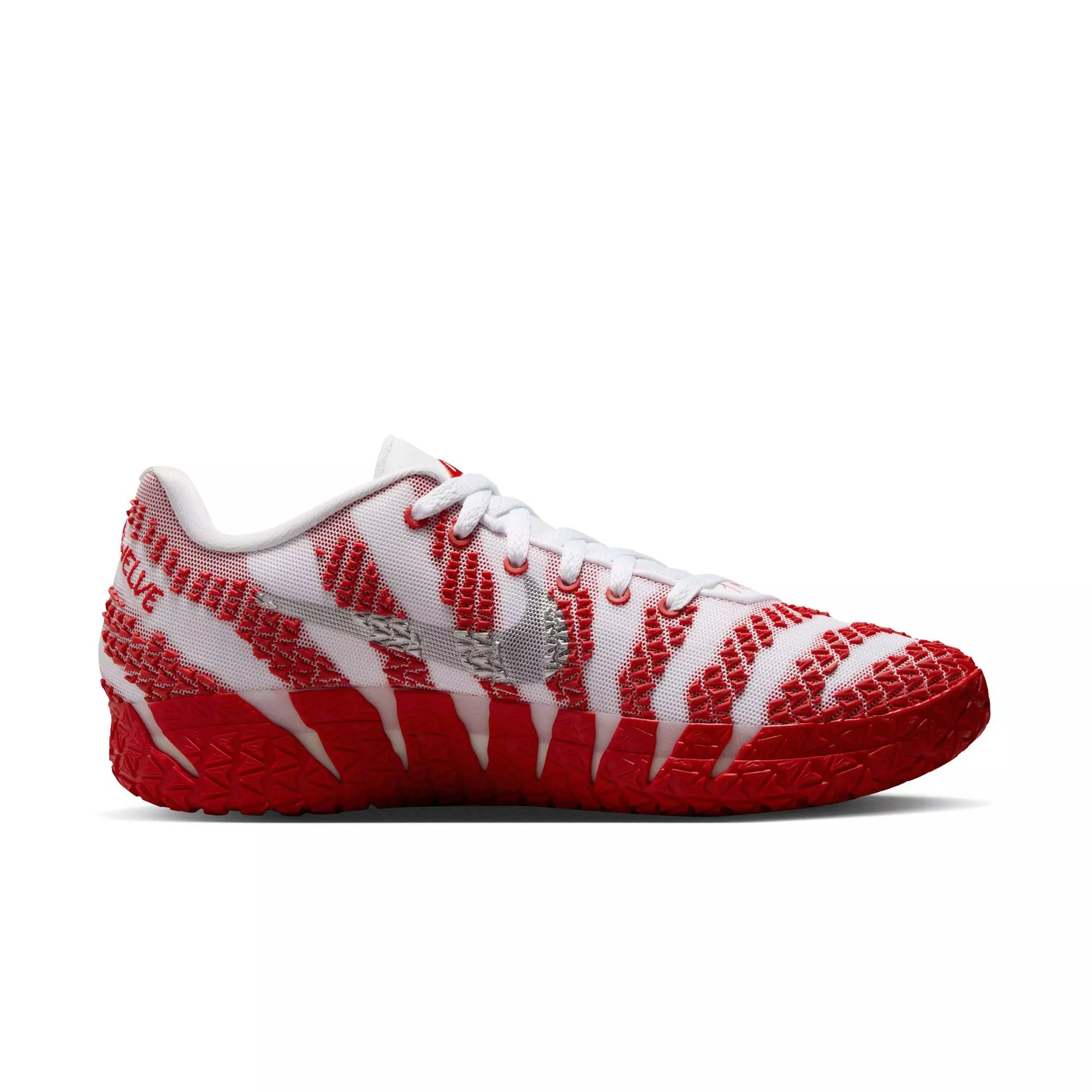 Nike Ja 3 "White/Metallic Silver/University Red" Men's Basketball Shoe - RED/WHITE