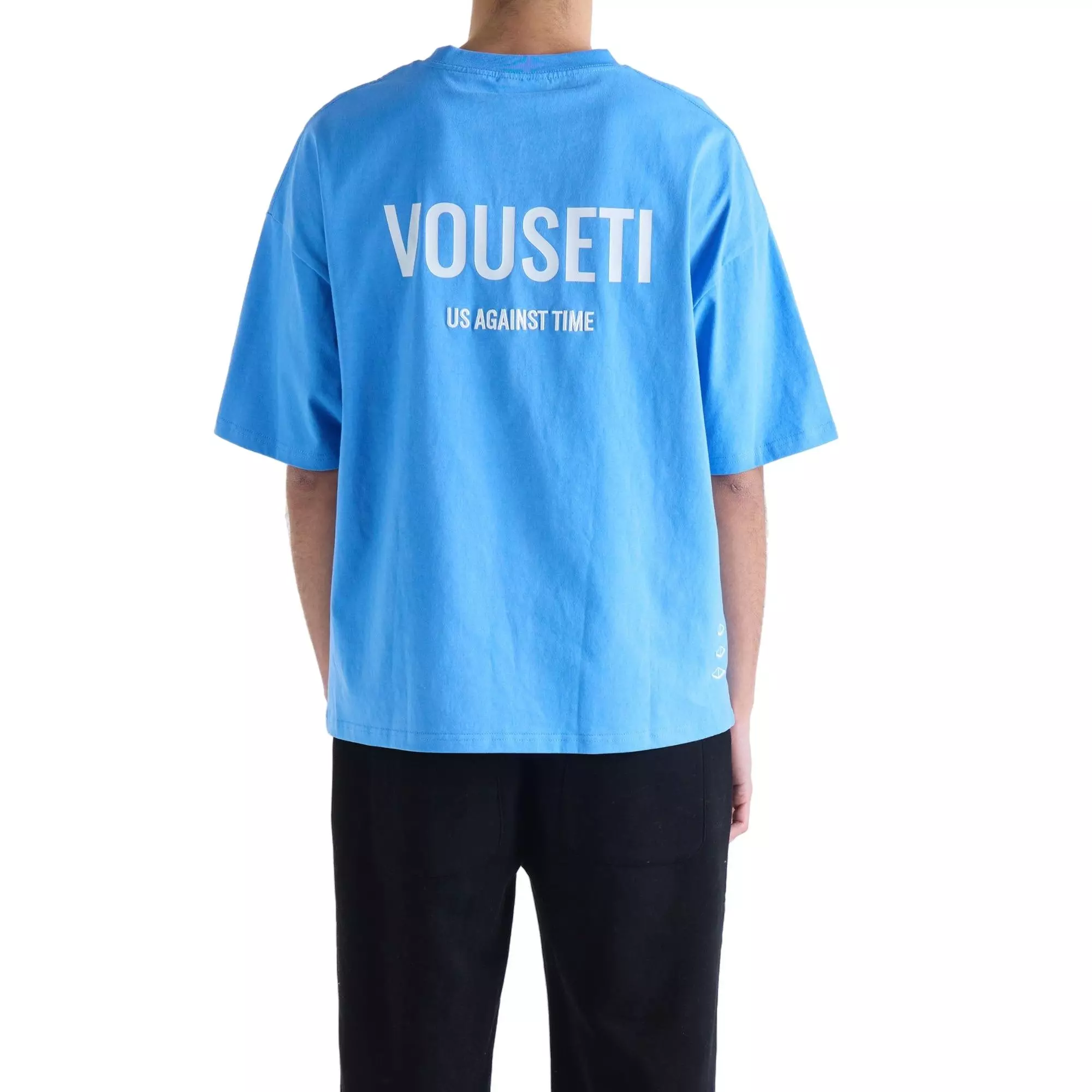 VOUSETI Men's Us Against Time Tee - Cobalt Blue - CAROLINA BLUE