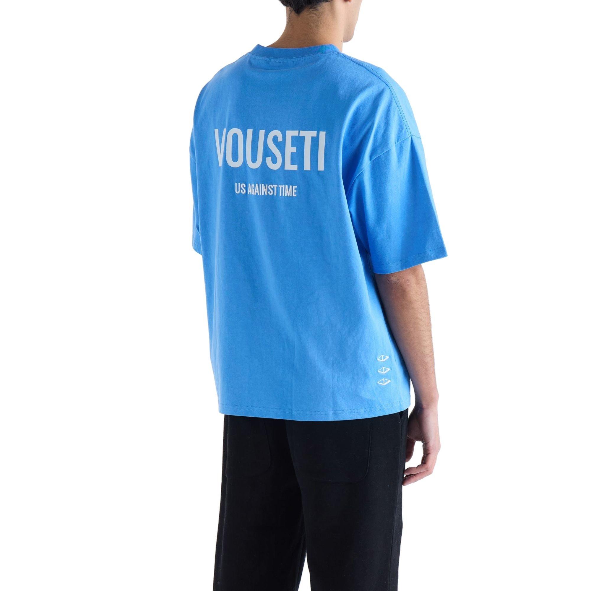 VOUSETI Men's Us Against Time Tee - Cobalt Blue - CAROLINA BLUE Thumbnail View 4