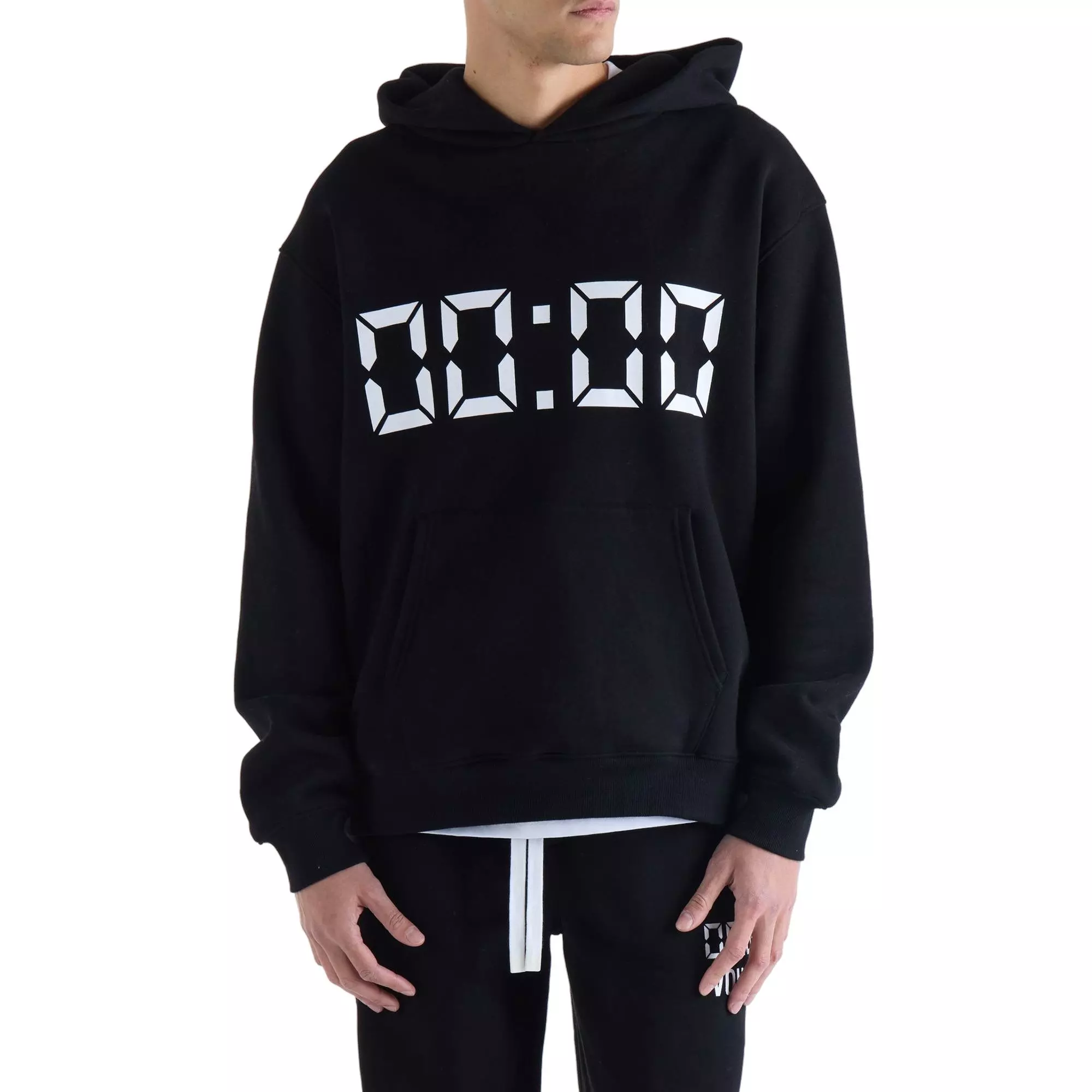 VOUSETI Men's Us Against Time Hoodie - Black - BLACK