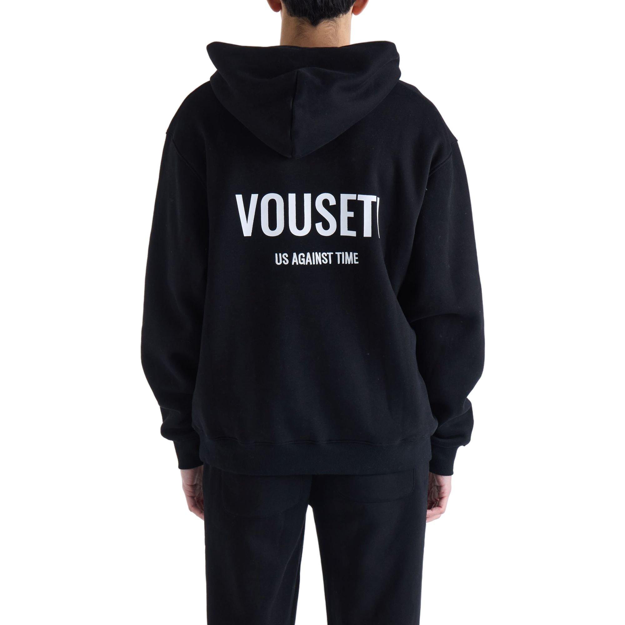 VOUSETI Men's Us Against Time Hoodie - Black - BLACK Thumbnail View 2