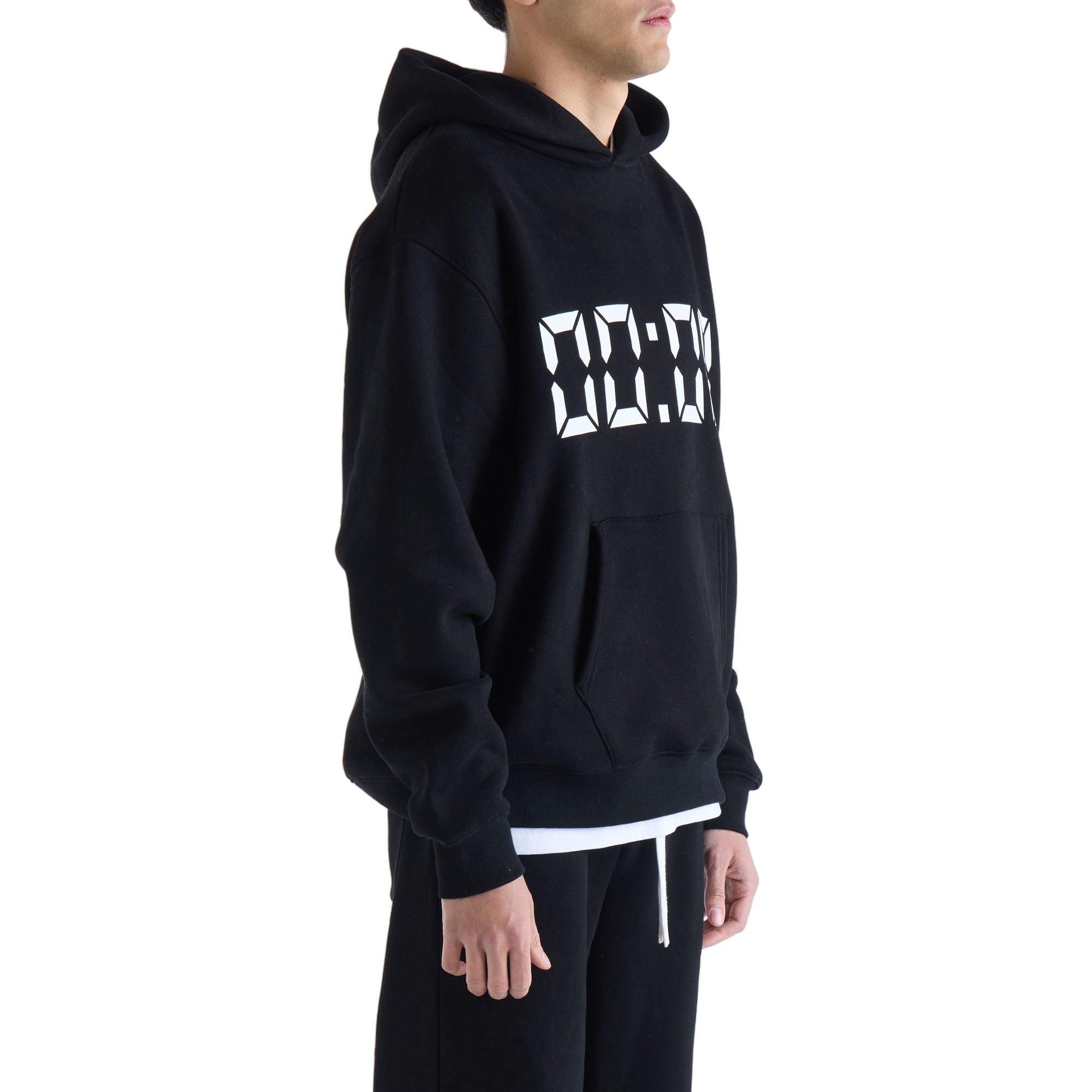 VOUSETI Men's Us Against Time Hoodie - Black - BLACK Thumbnail View 3