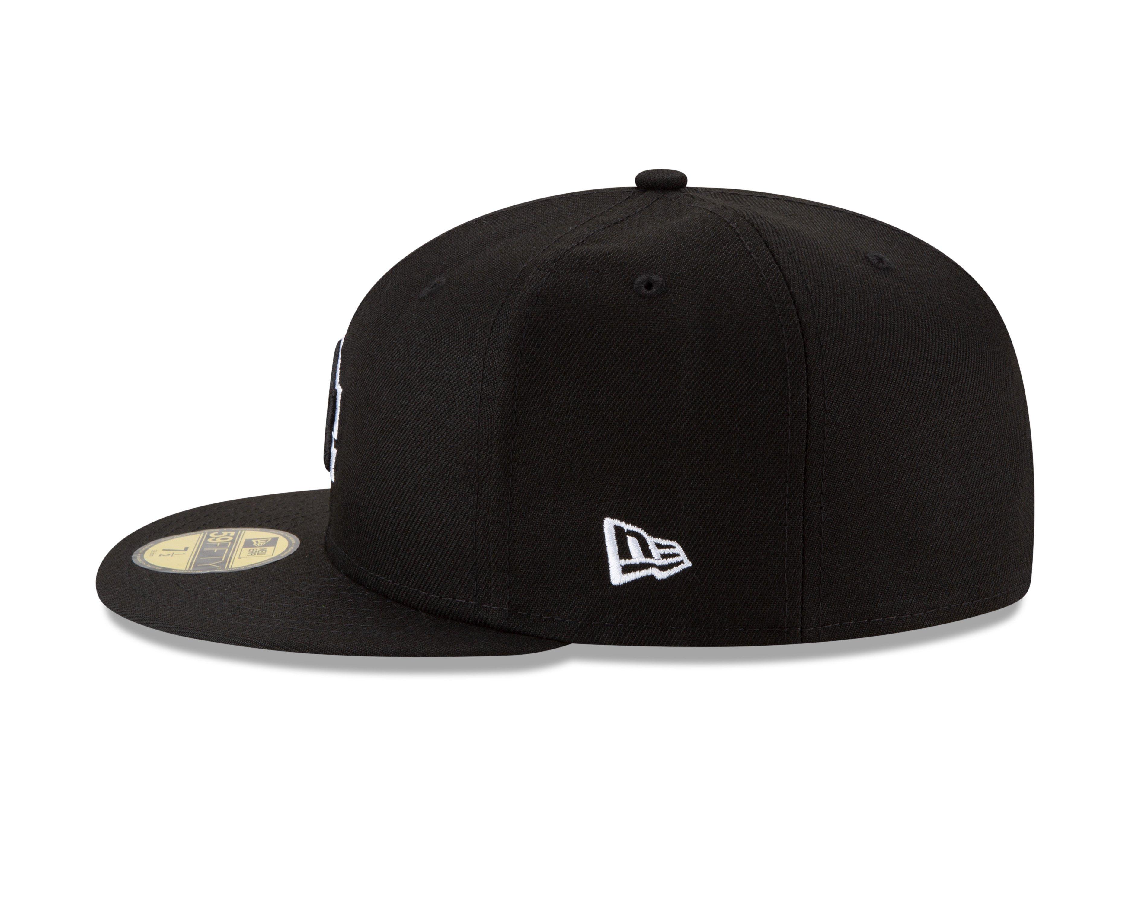 New Era Los Angeles Dodgers 59FIFTY Fresh Pack Fitted Hat-Black/White - BLACK/WHITE Thumbnail View 5