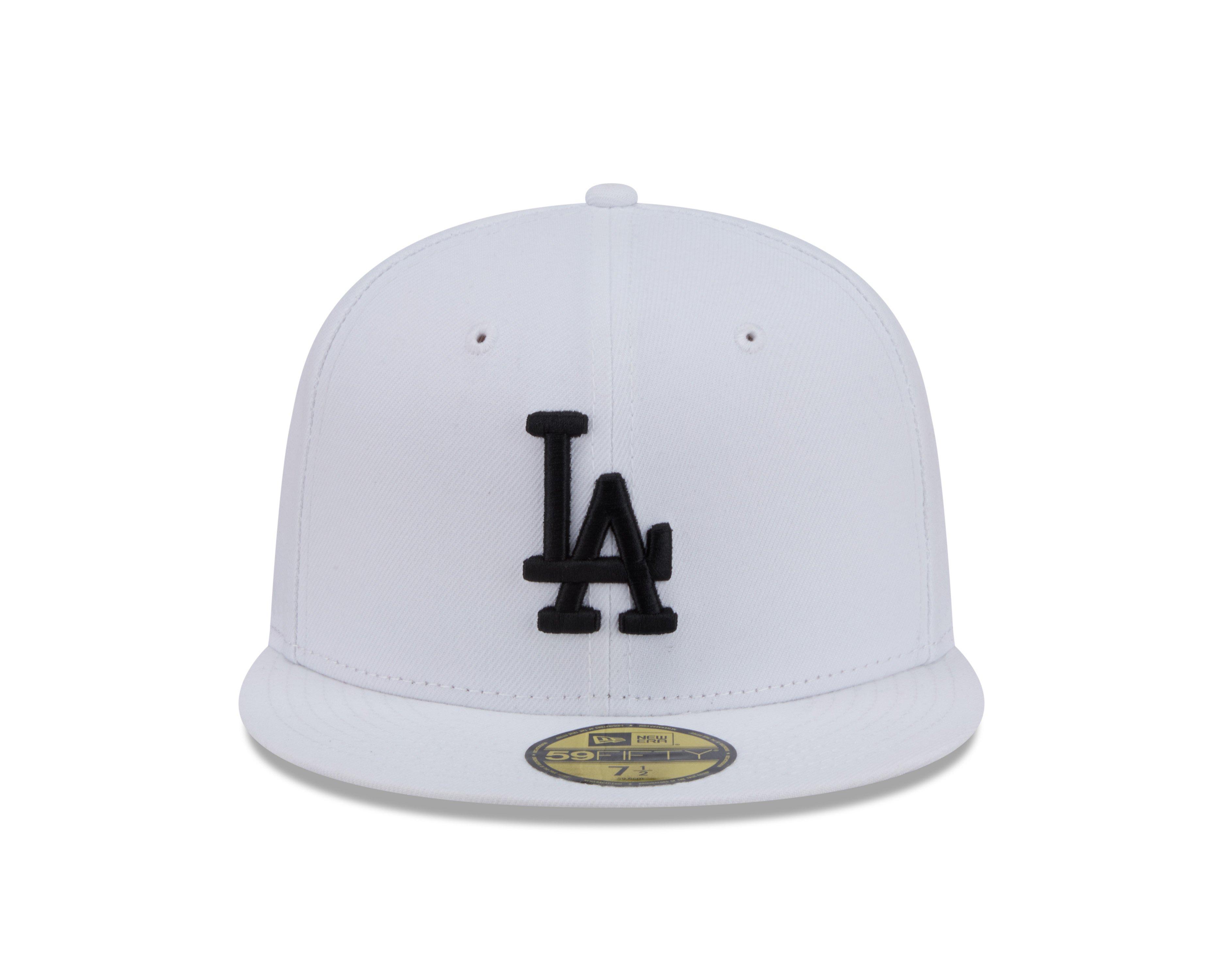 New Era Los Angeles Dodgers 59FIFTY Fresh Pack Fitted Hat-White/Black - WHITE/BLACK Thumbnail View 3