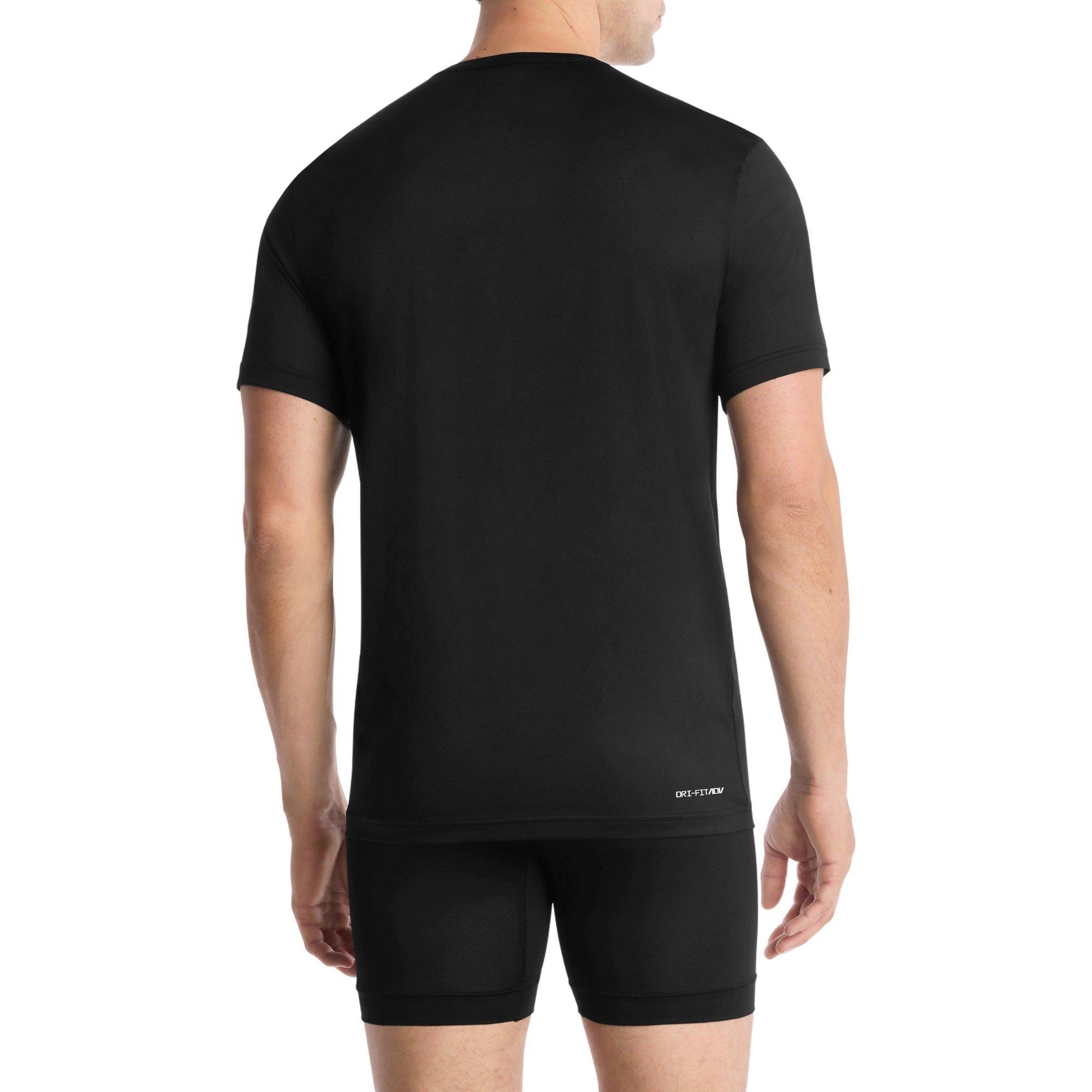 Nike Men's Elite Breathe Crewneck Undershirt (2 Pack) - BLACK Thumbnail View 2