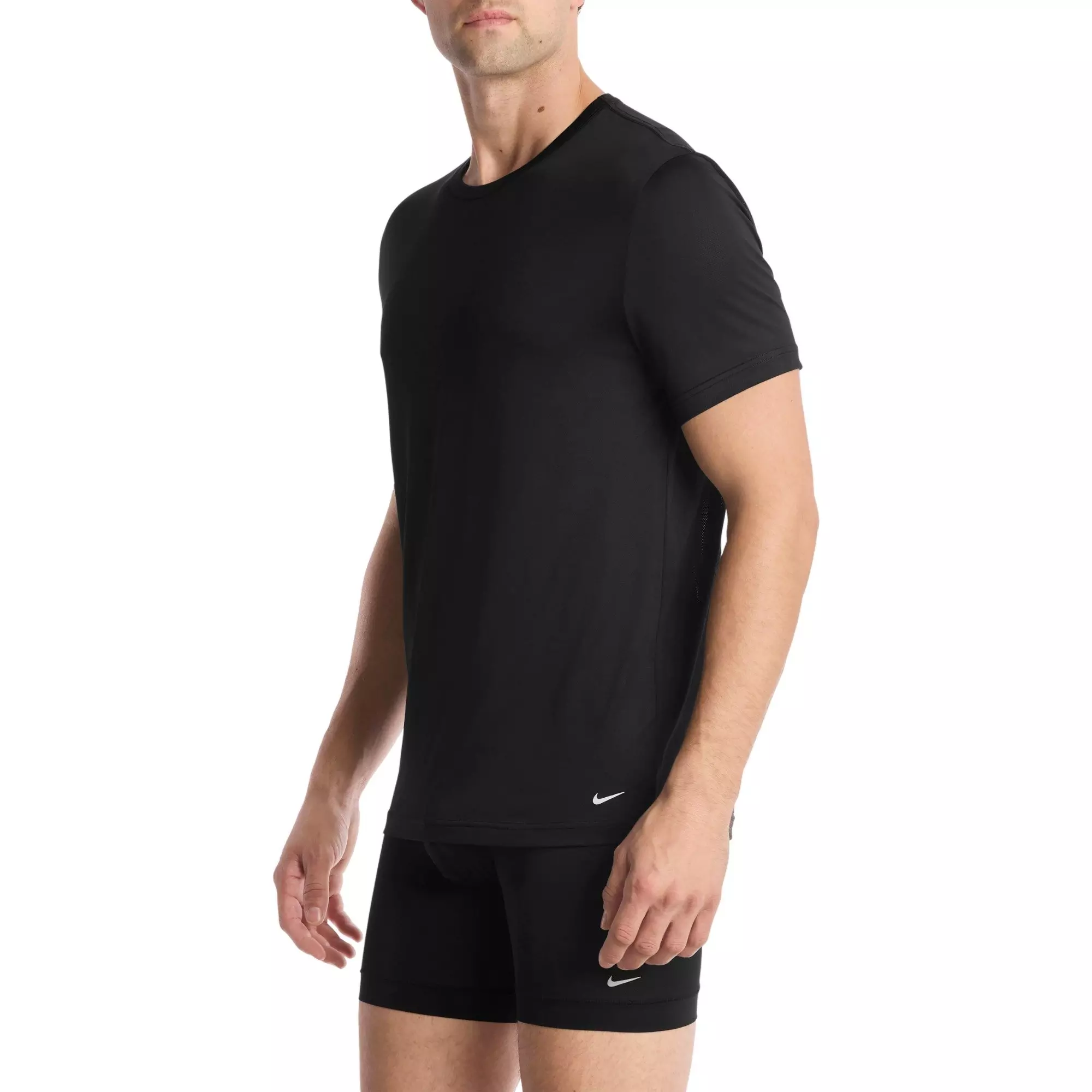 Nike Men's Elite Breathe Crewneck Undershirt (2 Pack) - BLACK