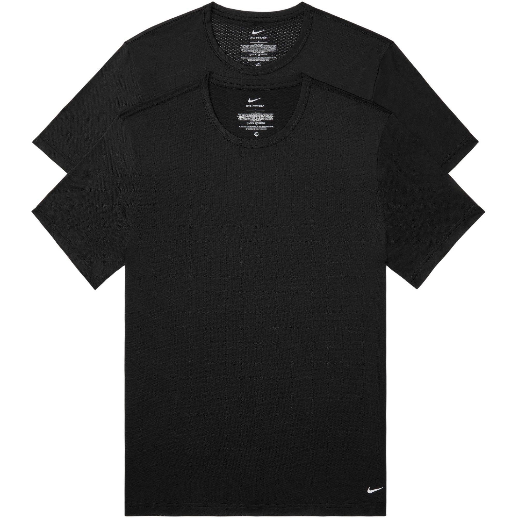 Nike Men's Elite Breathe Crewneck Undershirt (2 Pack) - BLACK Thumbnail View 4