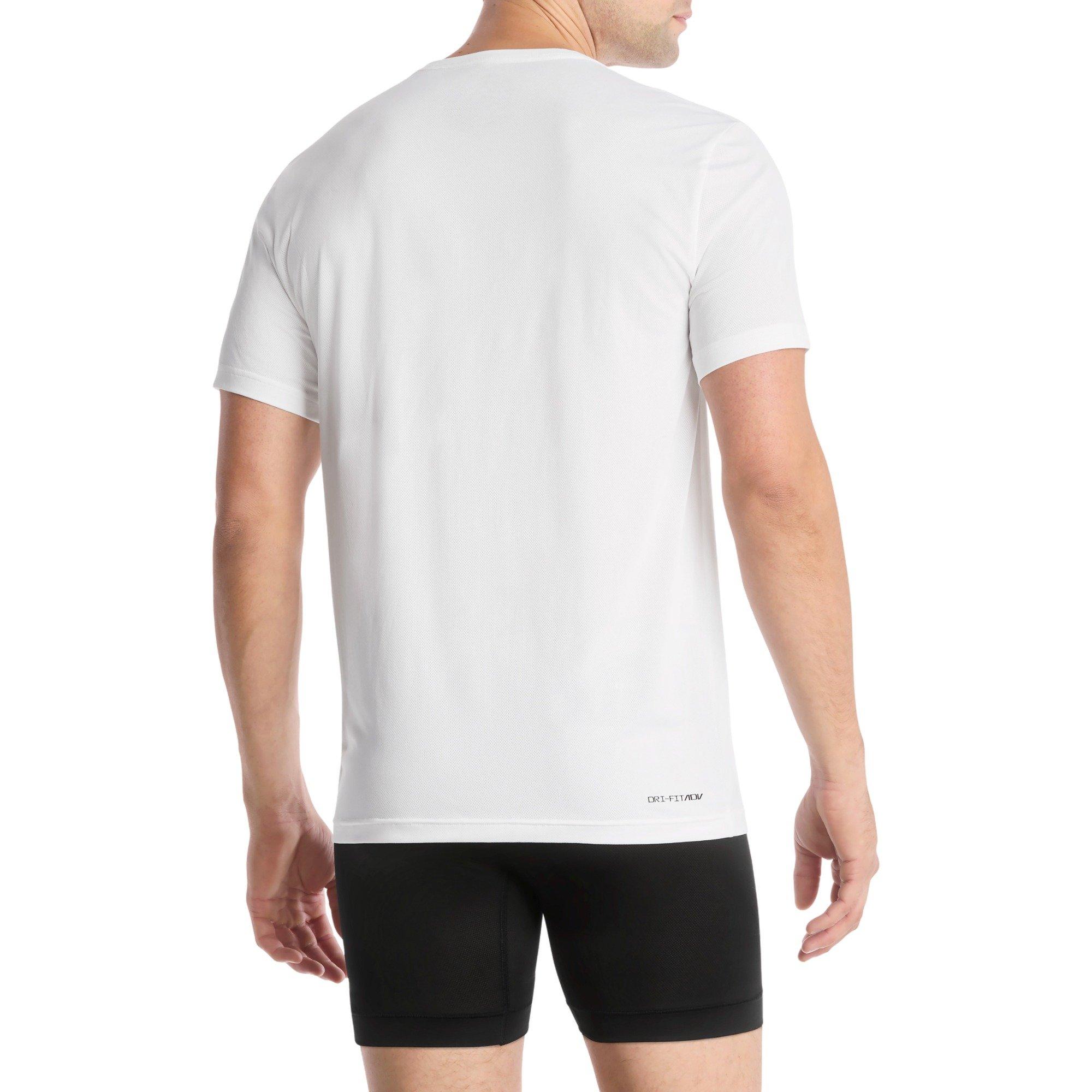 Nike Men's Elite Breathe Crewneck Undershirt (2 Pack)-White - WHITE Thumbnail View 2