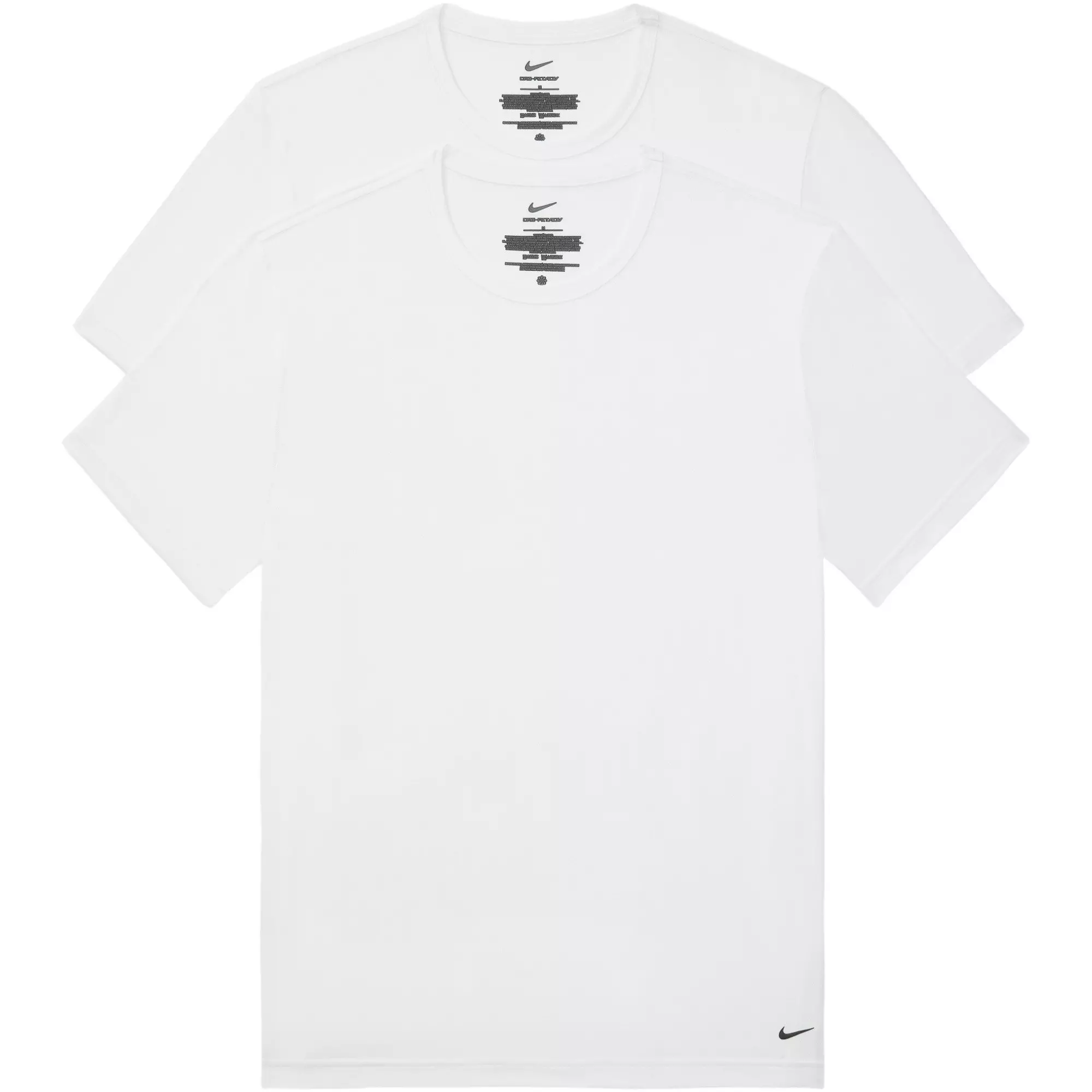 Nike Men's Elite Breathe Crewneck Undershirt (2 Pack) - White - WHITE