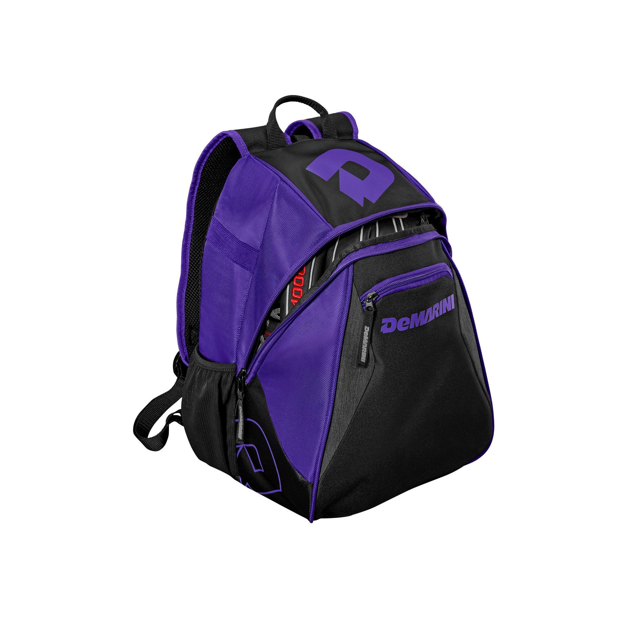 Demarini Voodoo Jr Softball Backpack - Black/Purple - PURPLE Thumbnail View 3