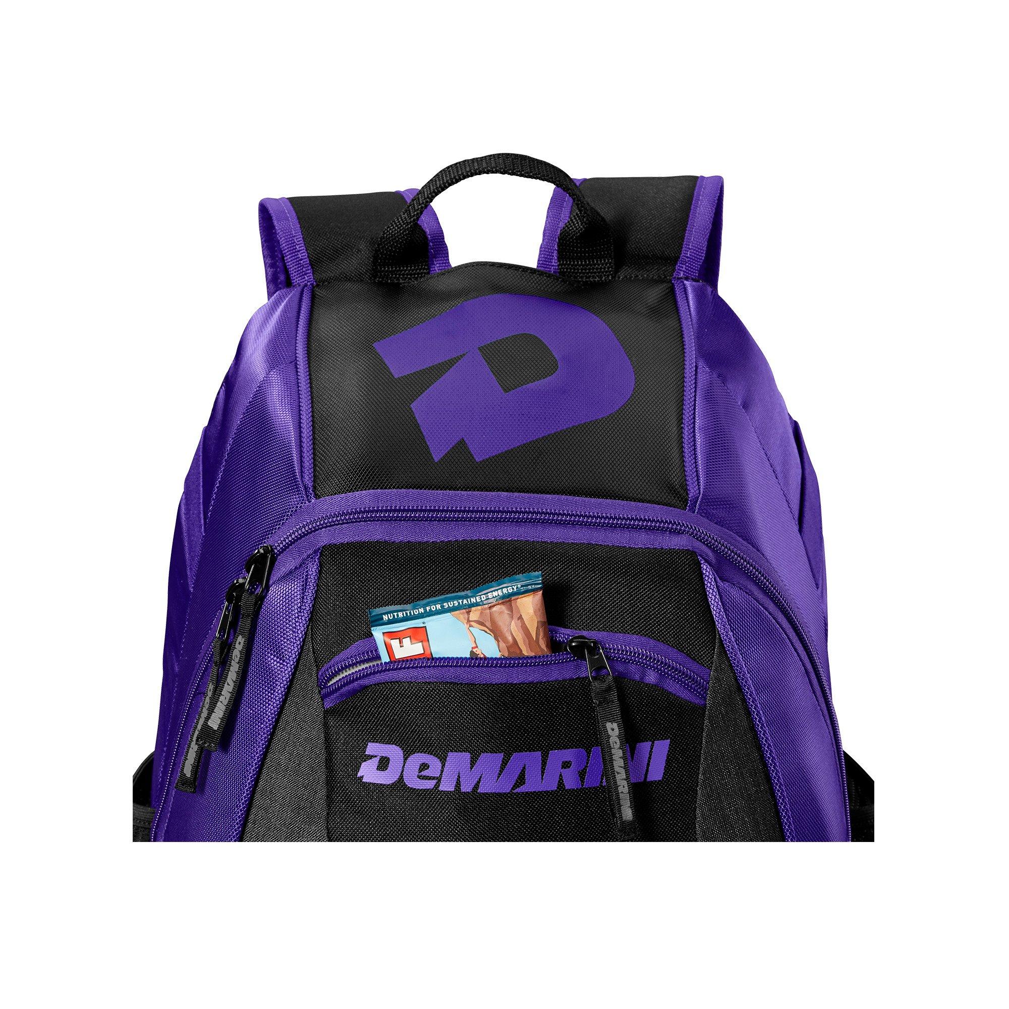 Demarini Voodoo Jr Softball Backpack - Black/Purple - PURPLE Thumbnail View 4